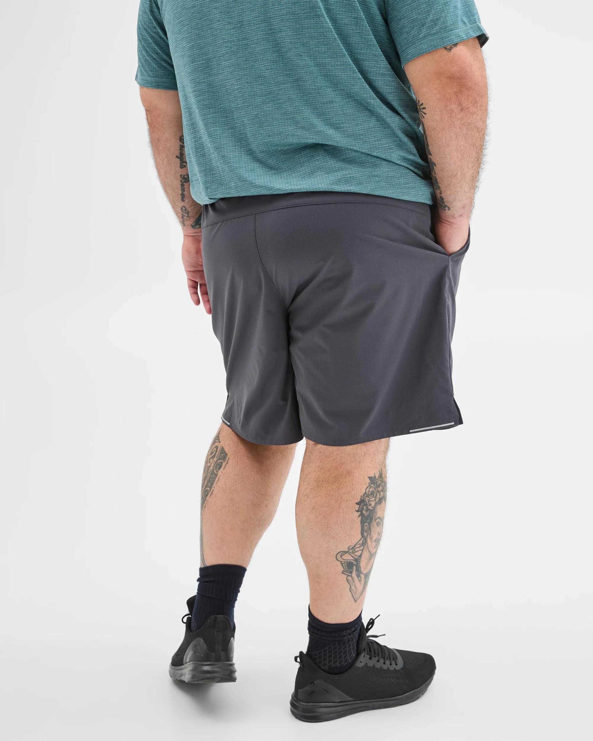 5 Target Man Plus Plus Size Active Woven Shorts GUNMETAL, 5 of 6