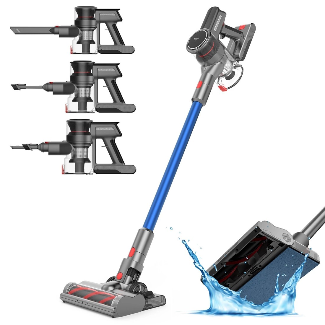 1 MyGenie Monster Pro Stick Vac with Mop - Blue, 1 of 4