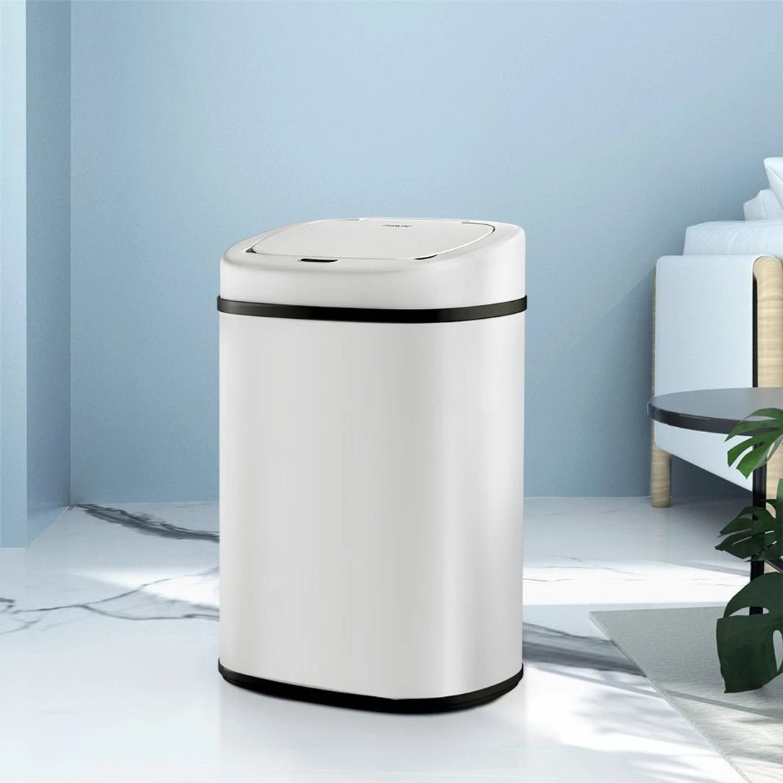3 Devanti 82L Motion Sensor Bin Rubbish Automatic - White, 3 of 4