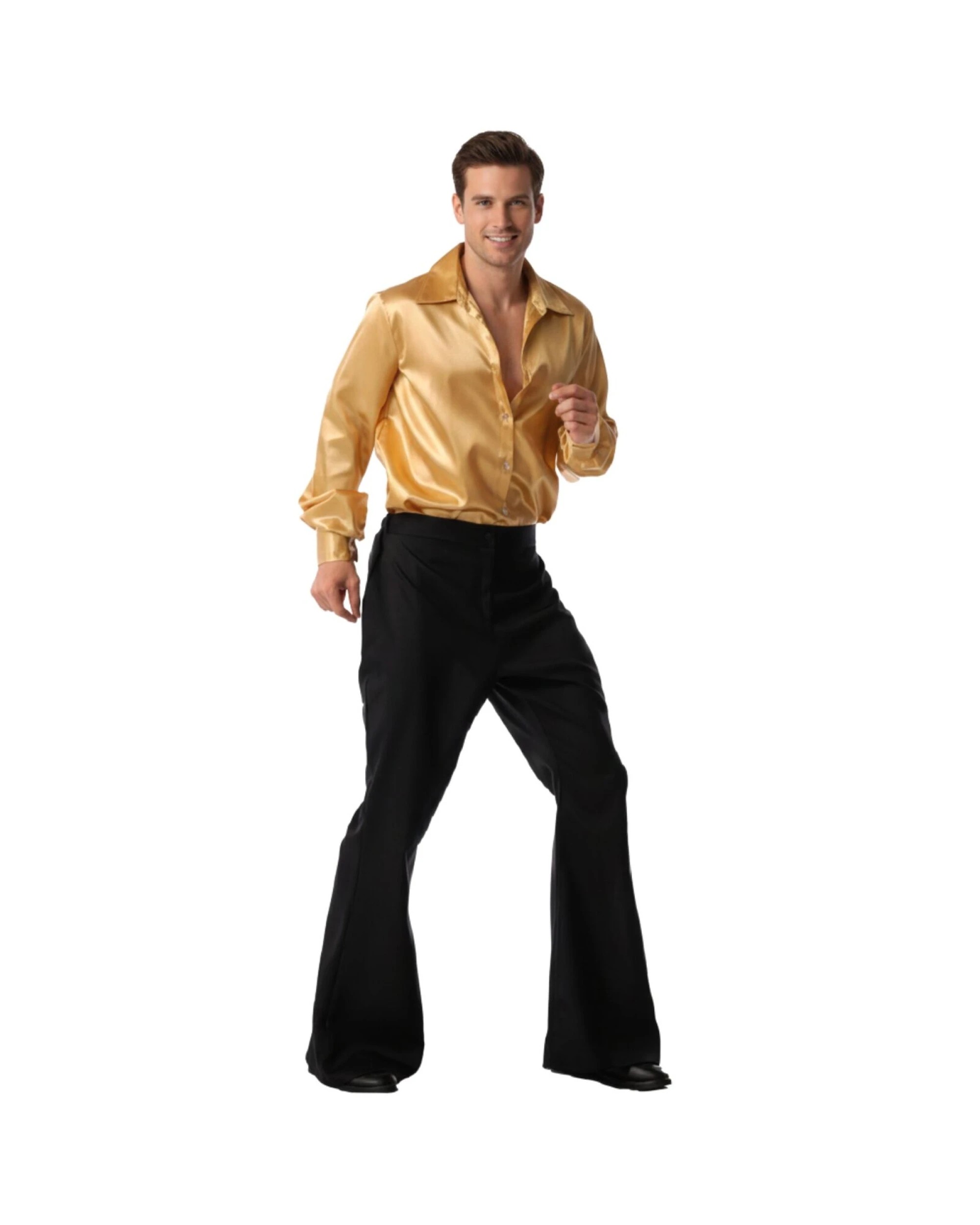 1 BR Costumes Men's Retro Disco Flare Trousers Fancy Dress Costume, 1 of 1