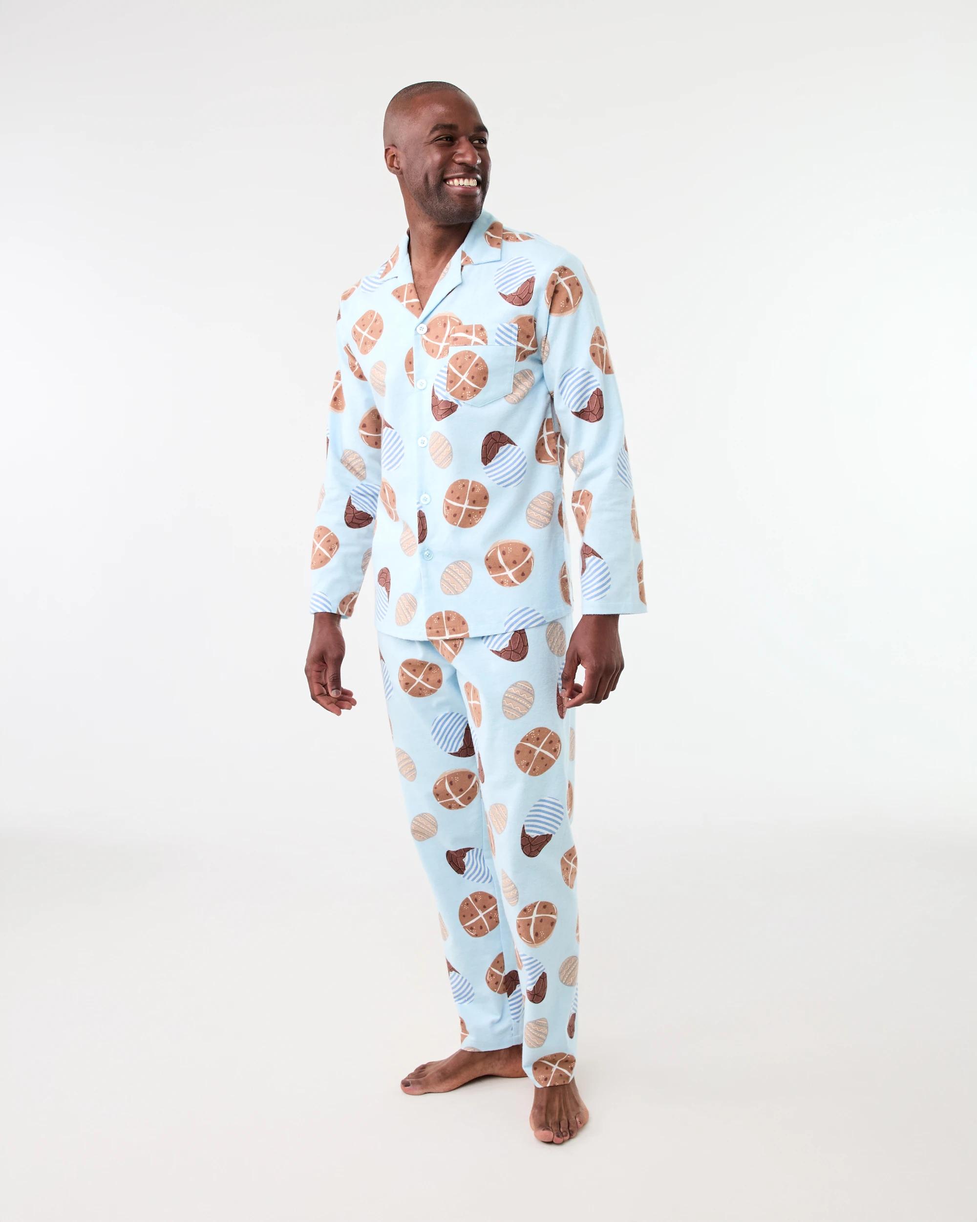 2 Print Flannel Family Matching Pyjama Set Blu Sweets, 2 of 10