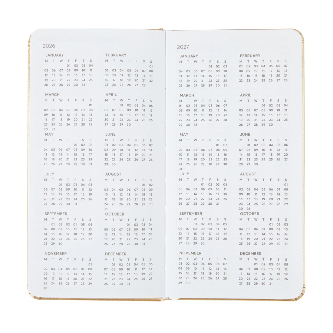 3 2026 Slim Weekly Diary - Brown, 3 of 8