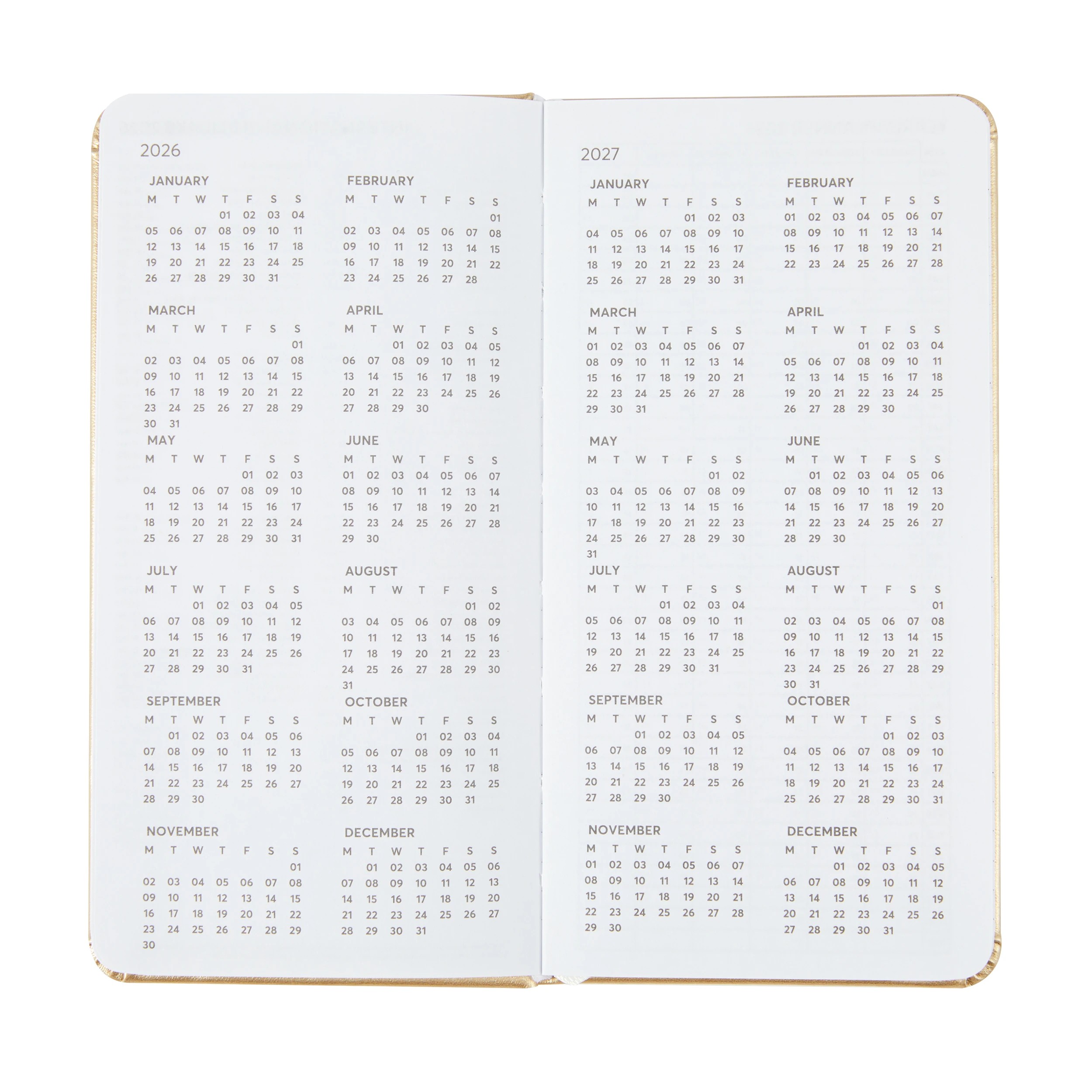 3 2026 Slim Weekly Diary - Brown, 3 of 8