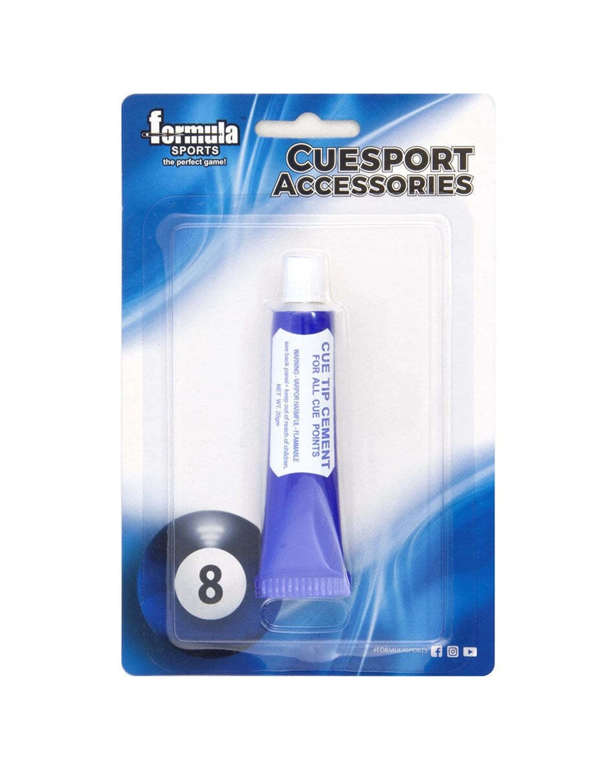 2 Formula Sports 3PK Cue Tip Rubber Cement Repair Glue 20g Tubes - Purple, 2 of 2