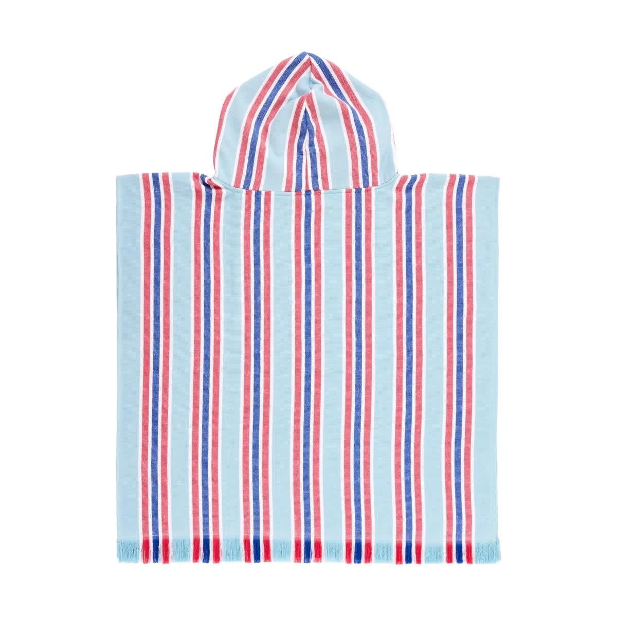 3 Kids Hooded Turkish Beach Towel - Red and Blue, 3 of 4