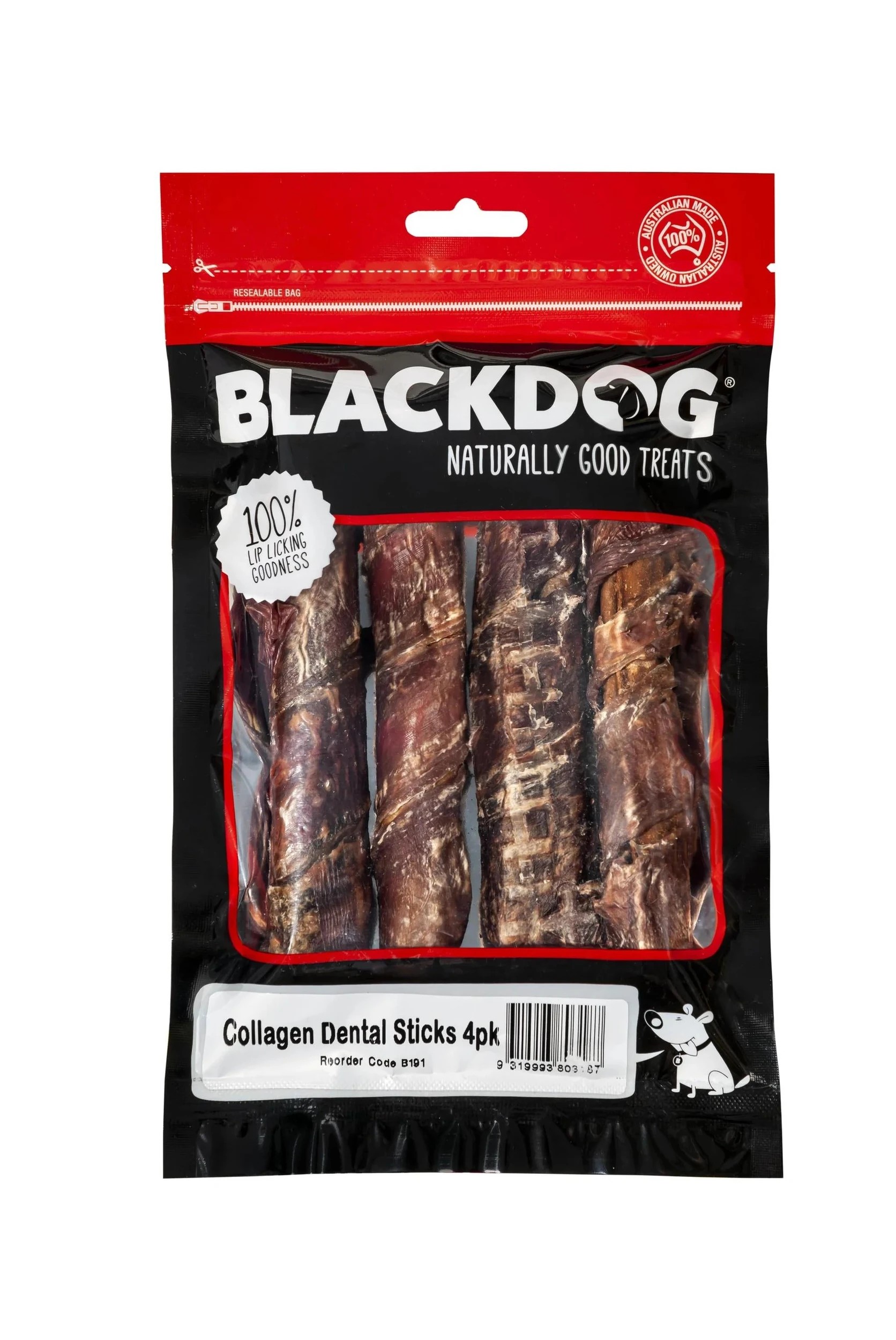 1 Black Dog 4 Pack Collagen Dental Sticks Treats, 1 of 1