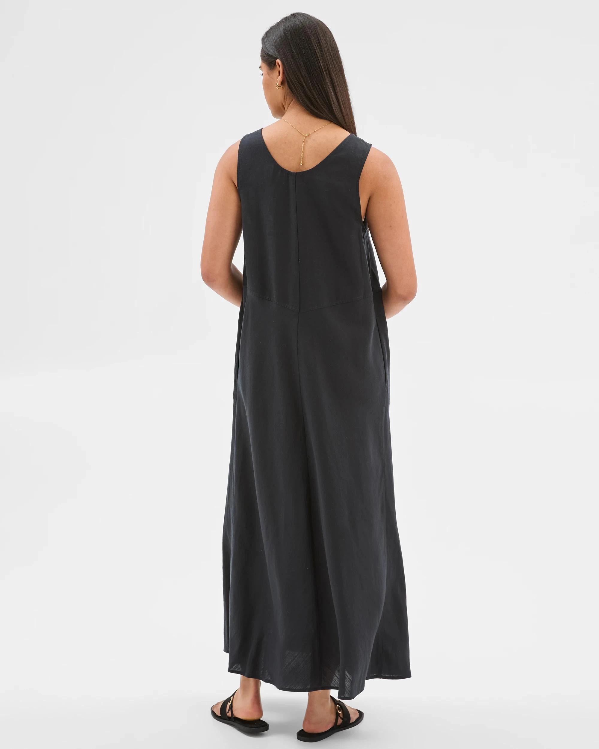 6 Target Seam Detail Midi Dress BLACK, 6 of 7