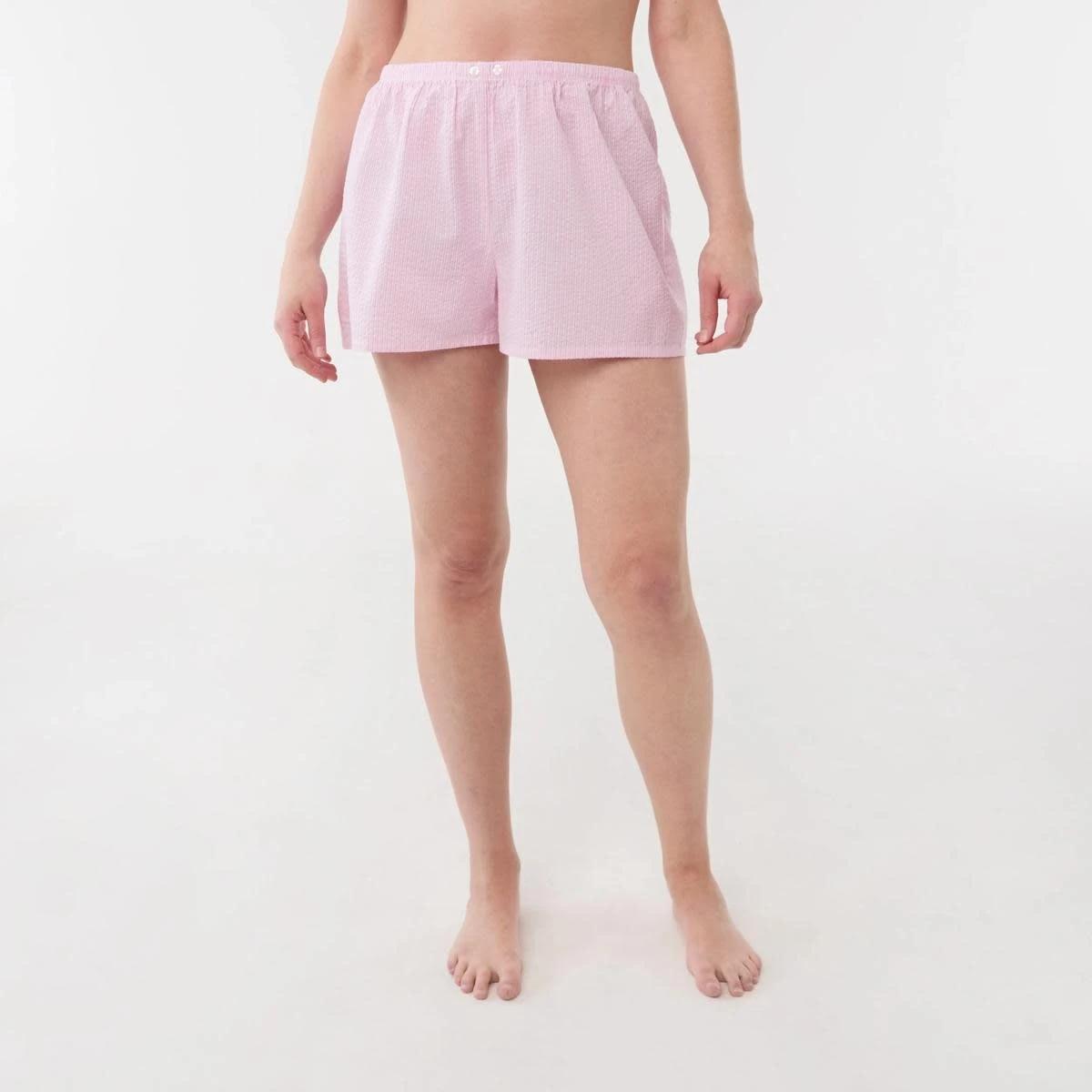 6 Seersucker Sleep Shorts STRIPE PINK ICING, 6 of 6
