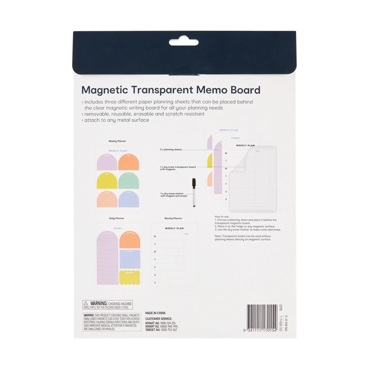 6 A4 Magnetic Transparent Memo Board, 6 of 6