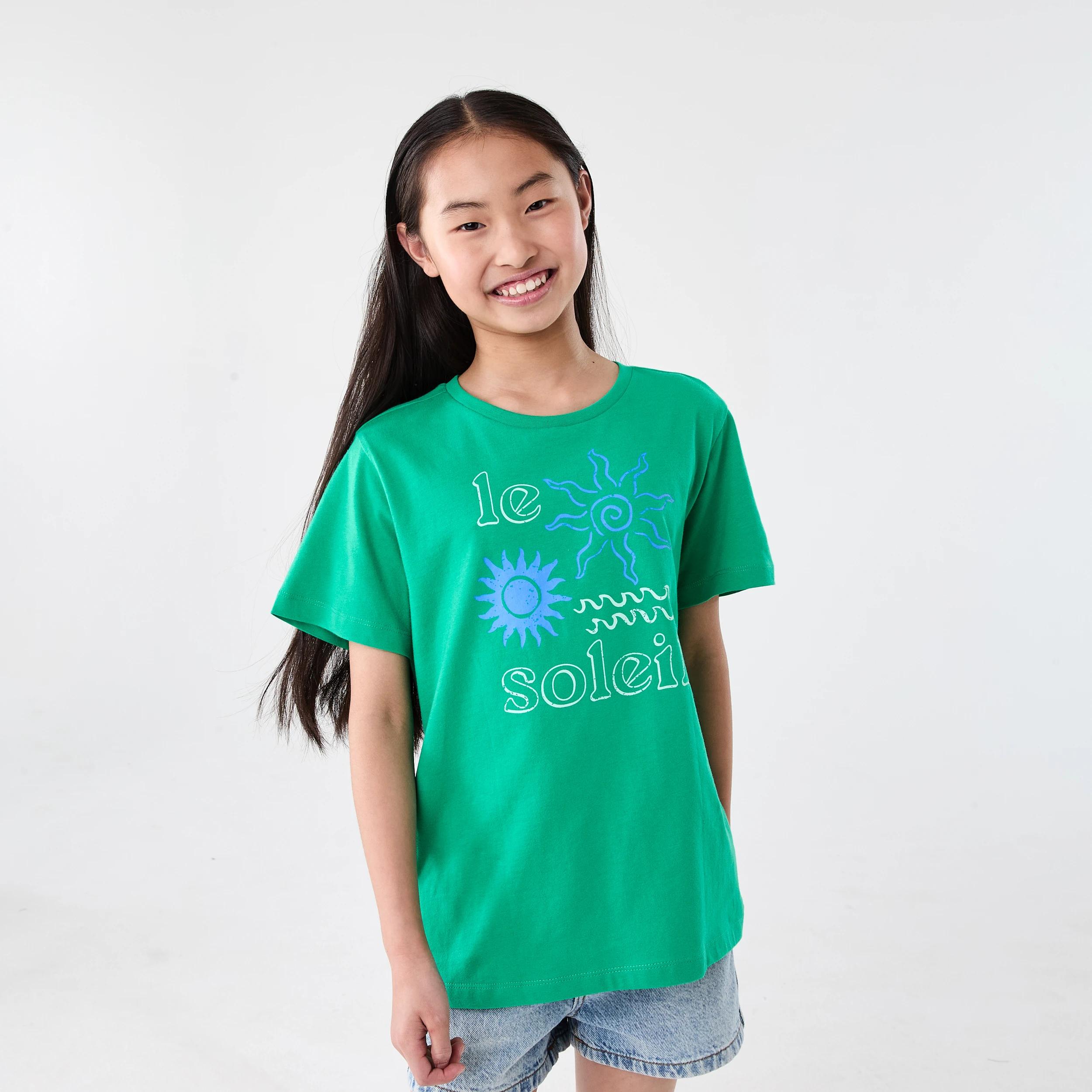 1 Short Sleeve Print T-shirt Grn Slogan, 1 of 6