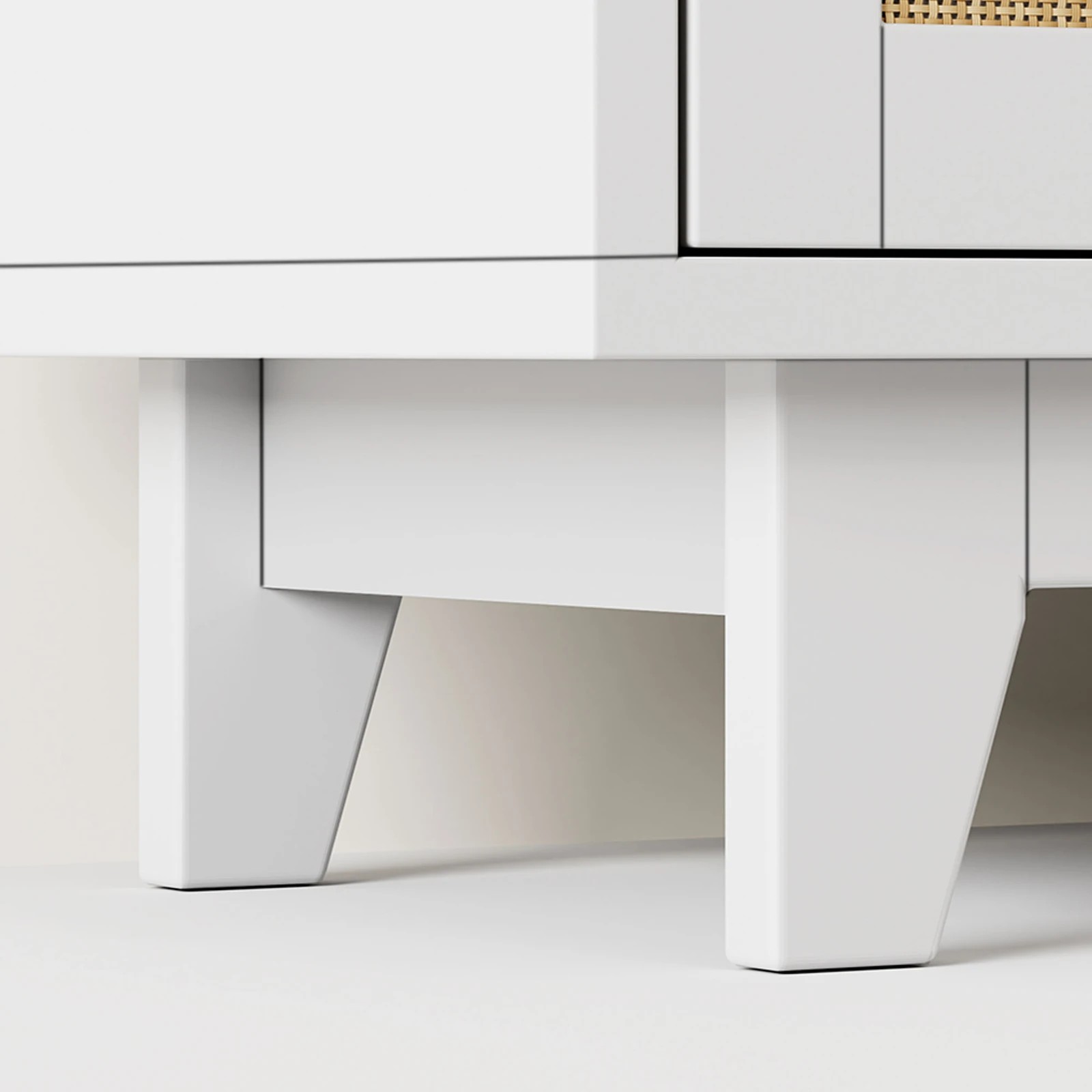 10 Alfordson 5 Chest of Drawers Rattan Storage Cabinet Dresser Tallboy - White, 10 of 10