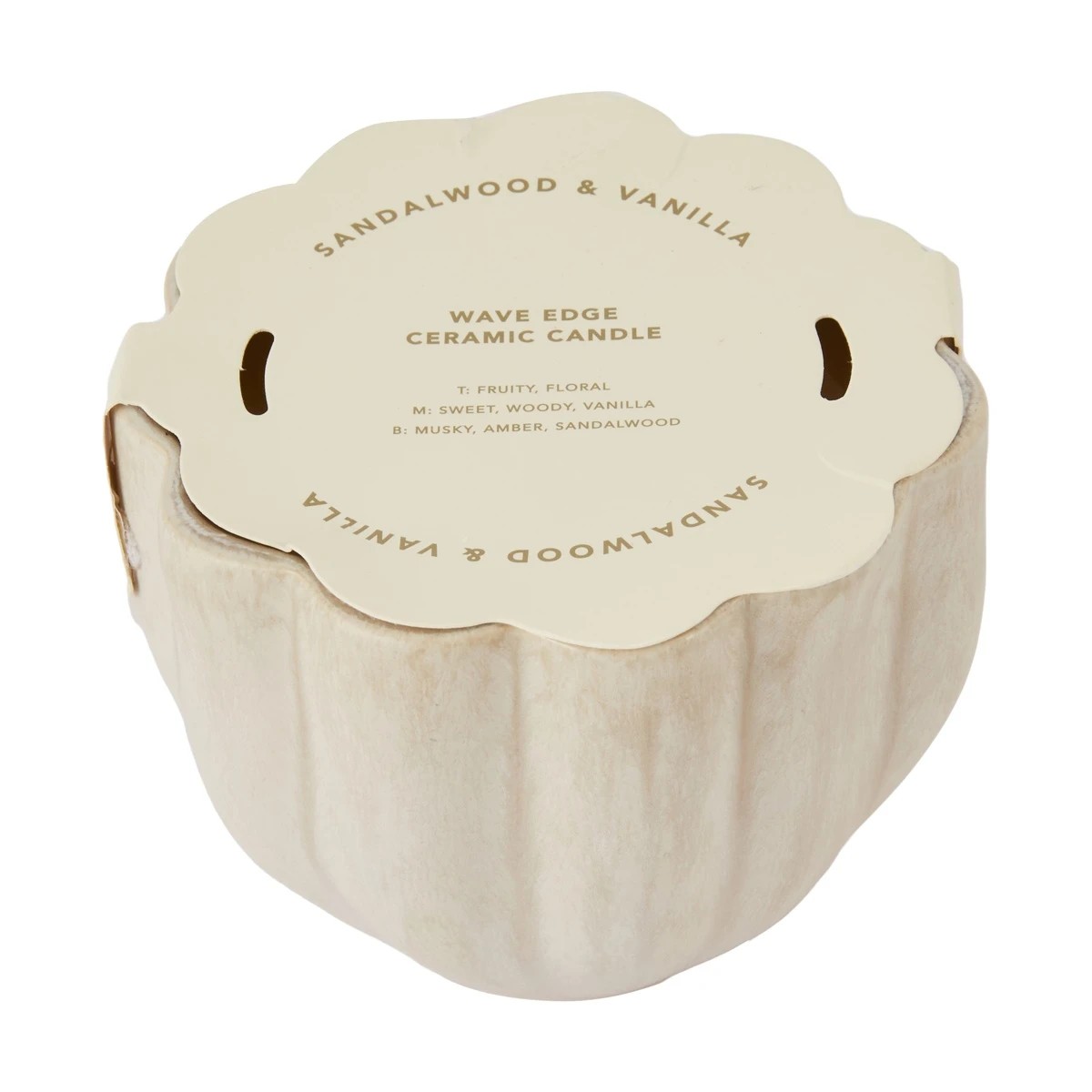 3 Wave Edge Ceramic Candle, 3 of 3