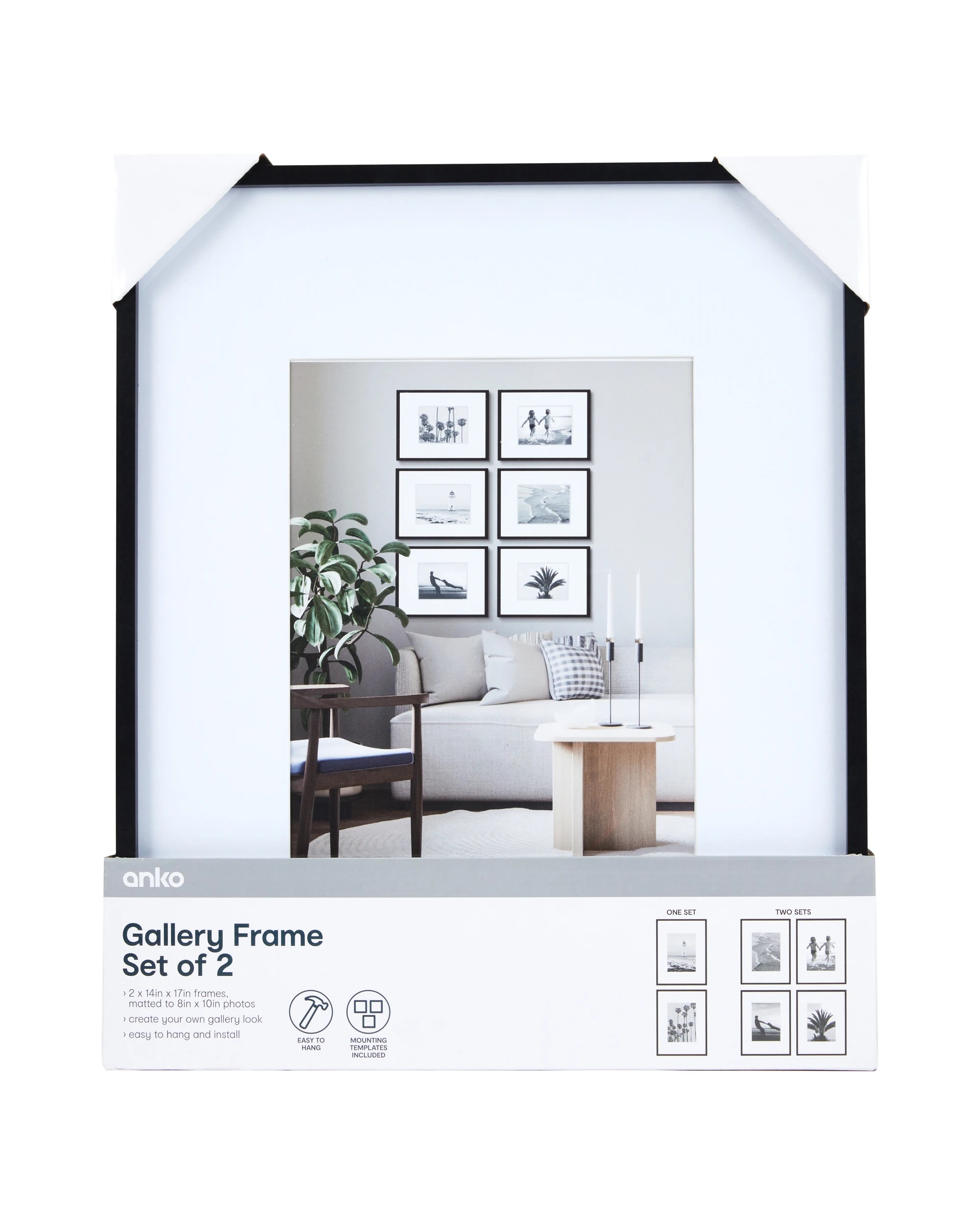 1 Set of 2 Gallery Frame - Black, 1 of 4
