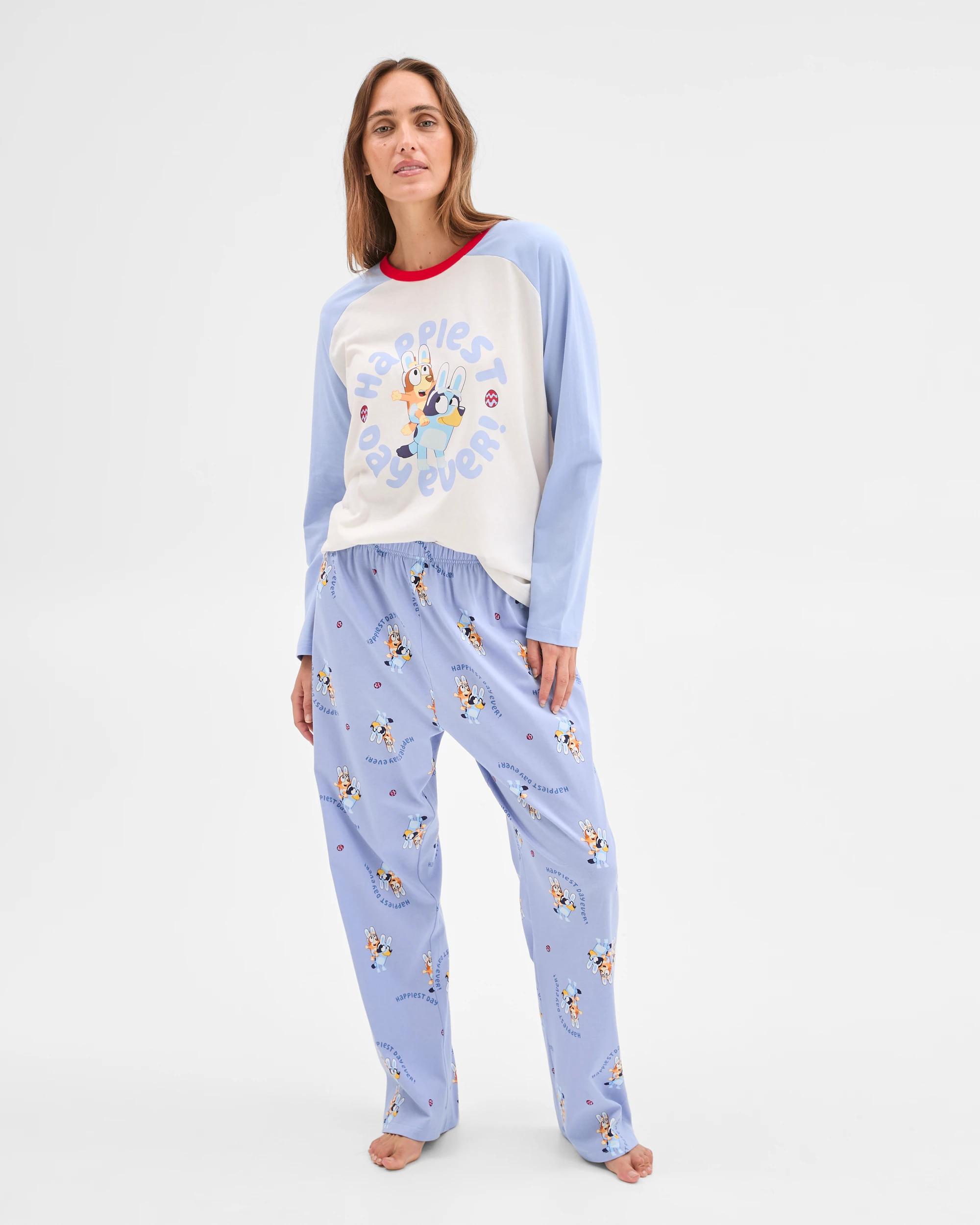 3 Family Matching Australian Cotton Easter Womens Pyjama Set - Bluey BLUEY, 3 of 8