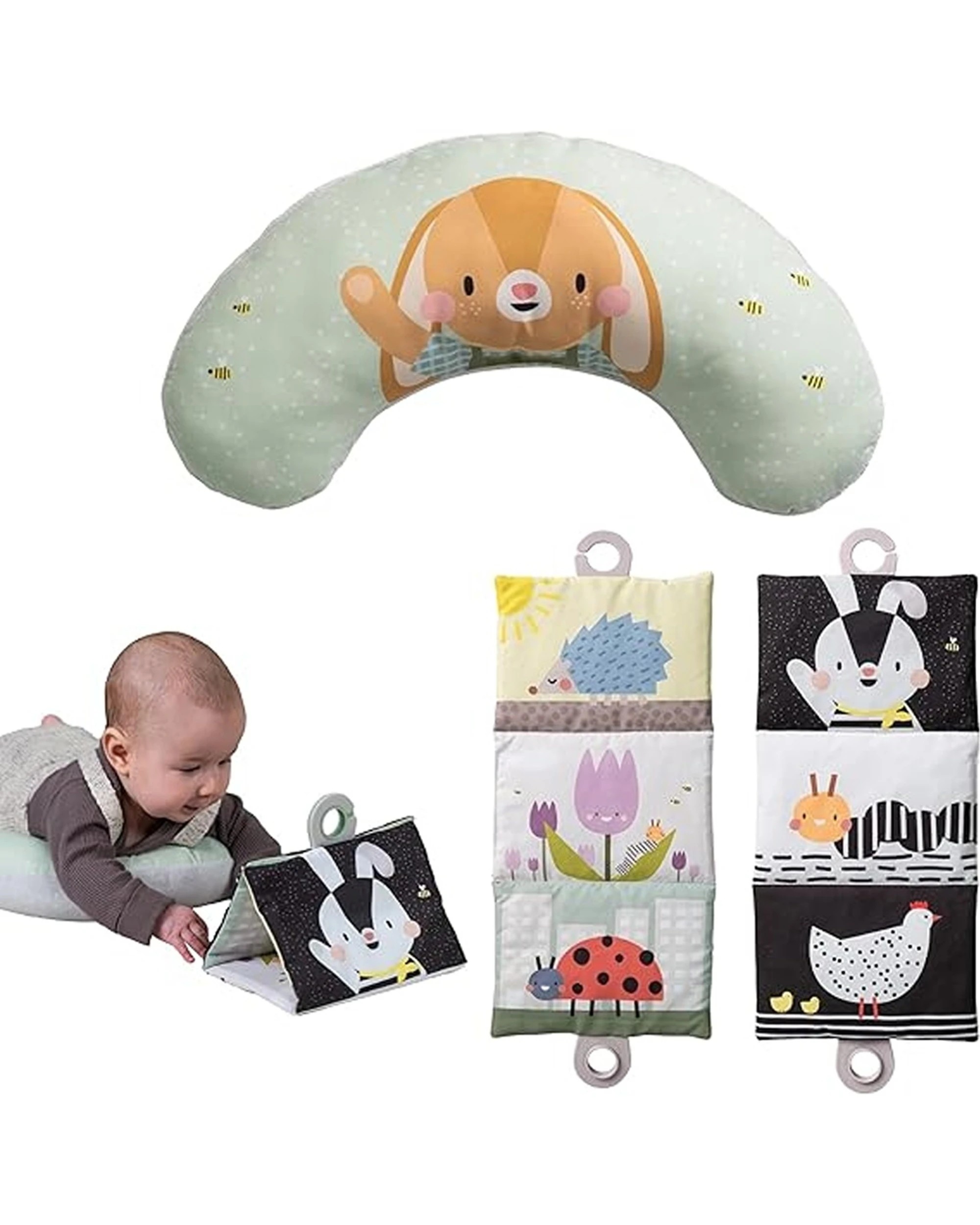 2 Taf Toys Tummy-Time Crinkle Book & Cushion Set Developmental - Multi, 2 of 2