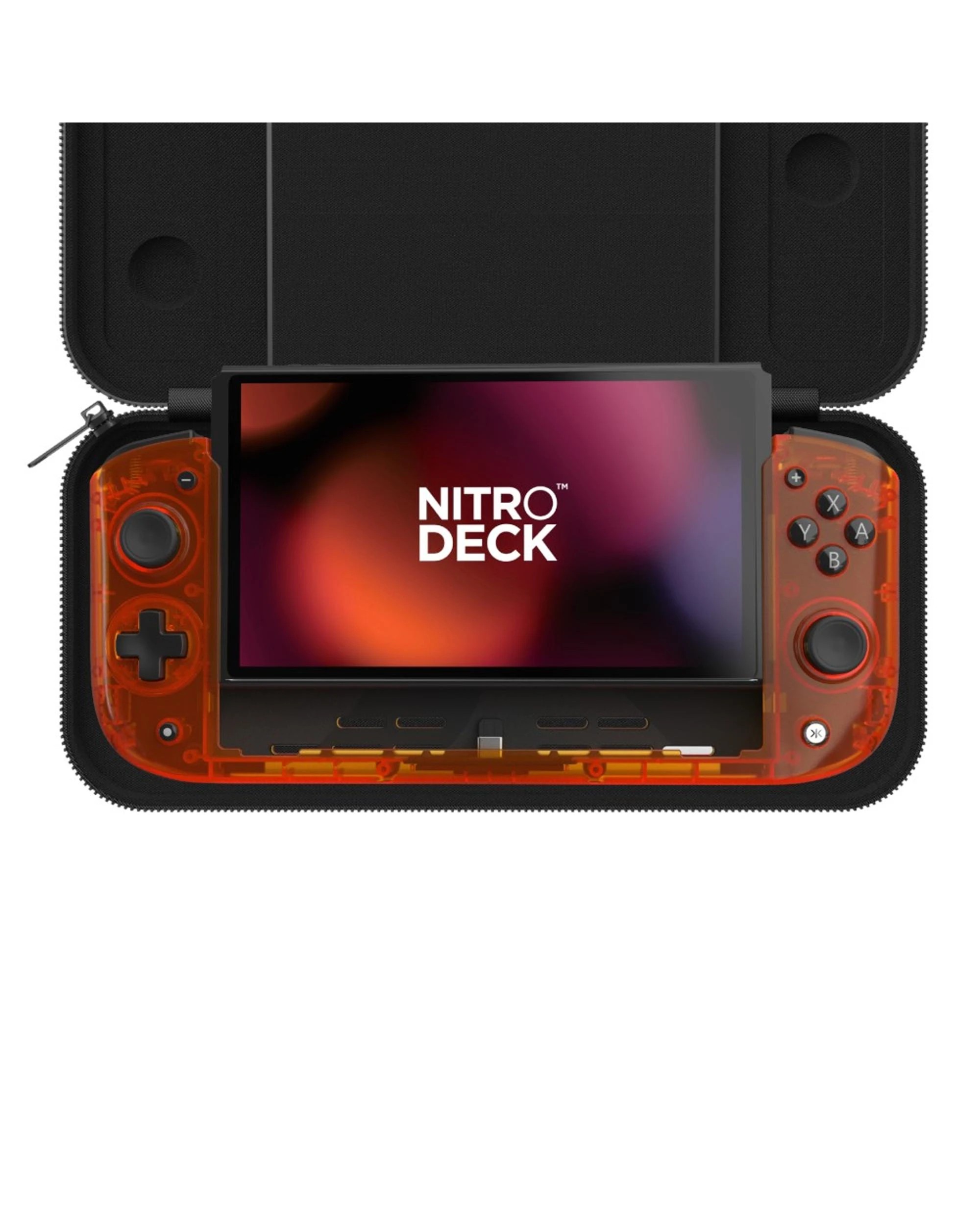 2 Nitro Deck for Nintendo Switch Crystal Edition - Orange Zest - Orange, 2 of 8