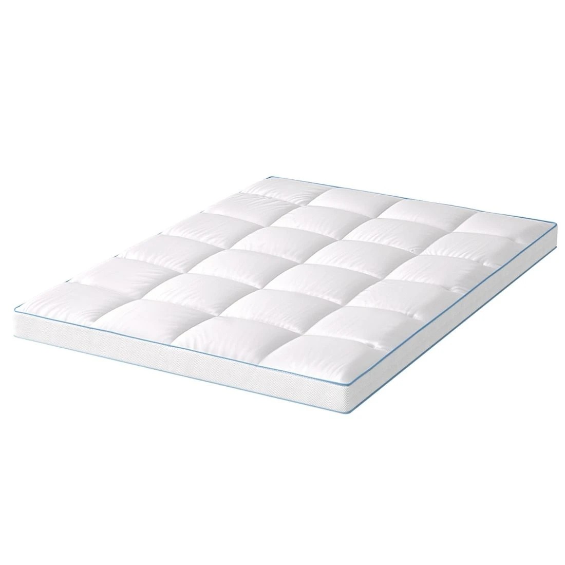 1 Giselle Bedding 1500GSM Bamboo Pillowtop Mattress Topper 10cm Thick Pad for Back Pain Relief - Double Bed - White, 1 of 7