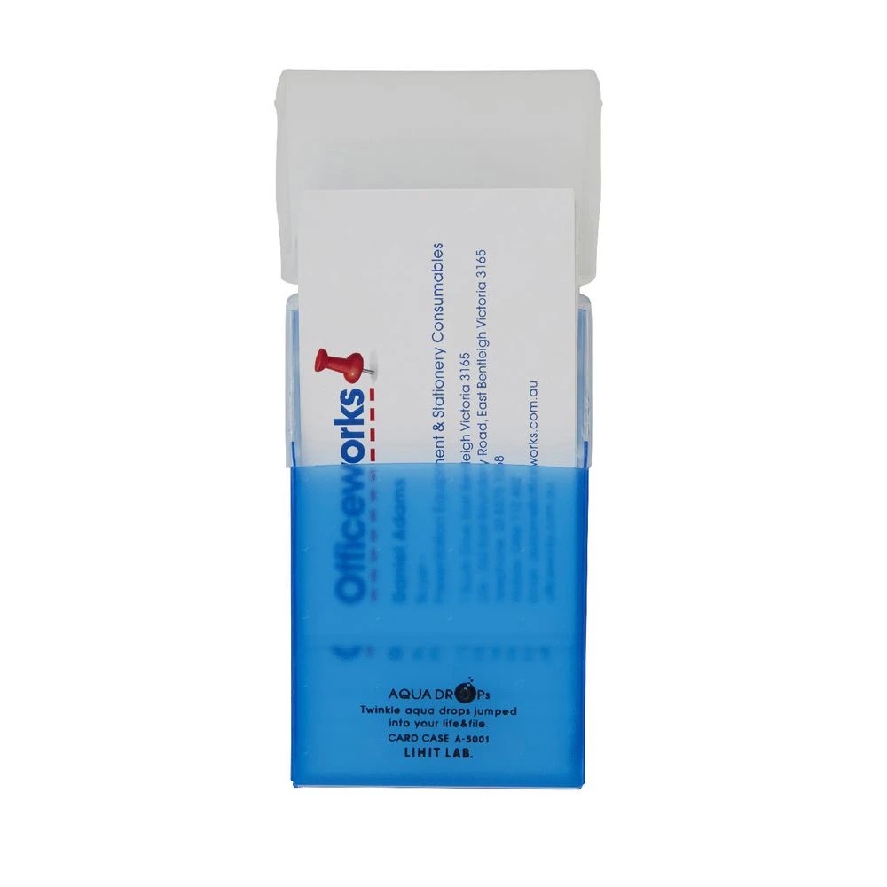 5 Aqua Drops Business Card Case 50 Capacity Clear, 5 of 5