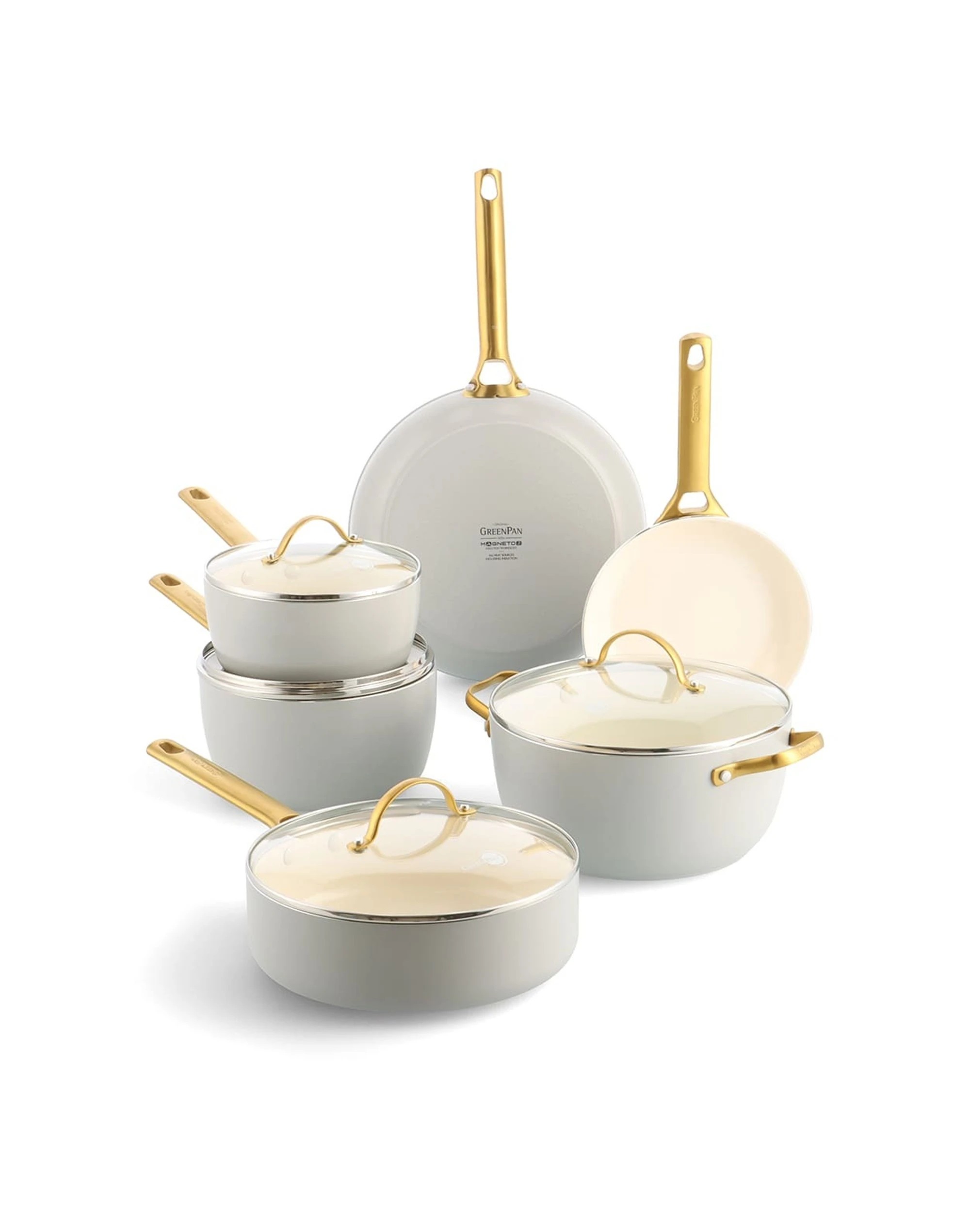 1 14pc Greenpan Padova Dove Grey Pots And Pans Cooking Set Home Kitchen Cookware
 - Grey, 1 of 4