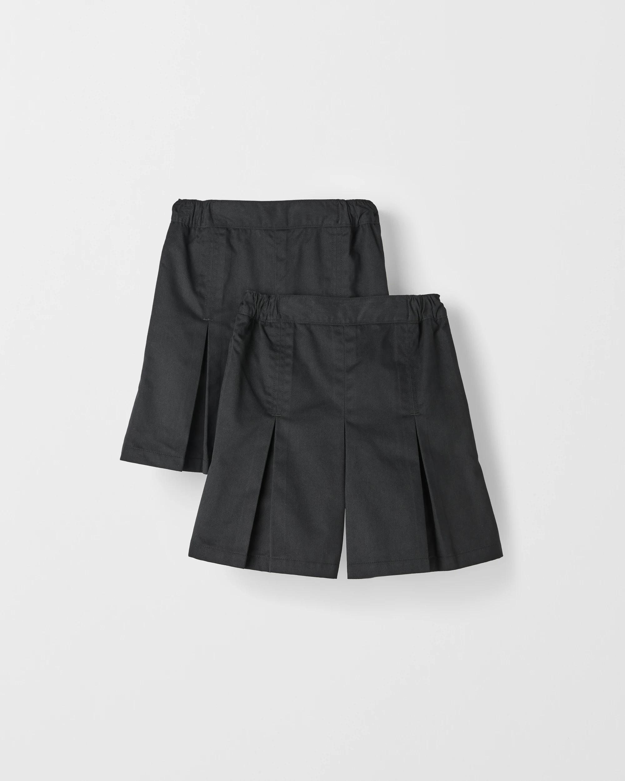 1 Target Kids Australian Cotton Blend School 2 Pack Drill Skort BLACK, 1 of 7