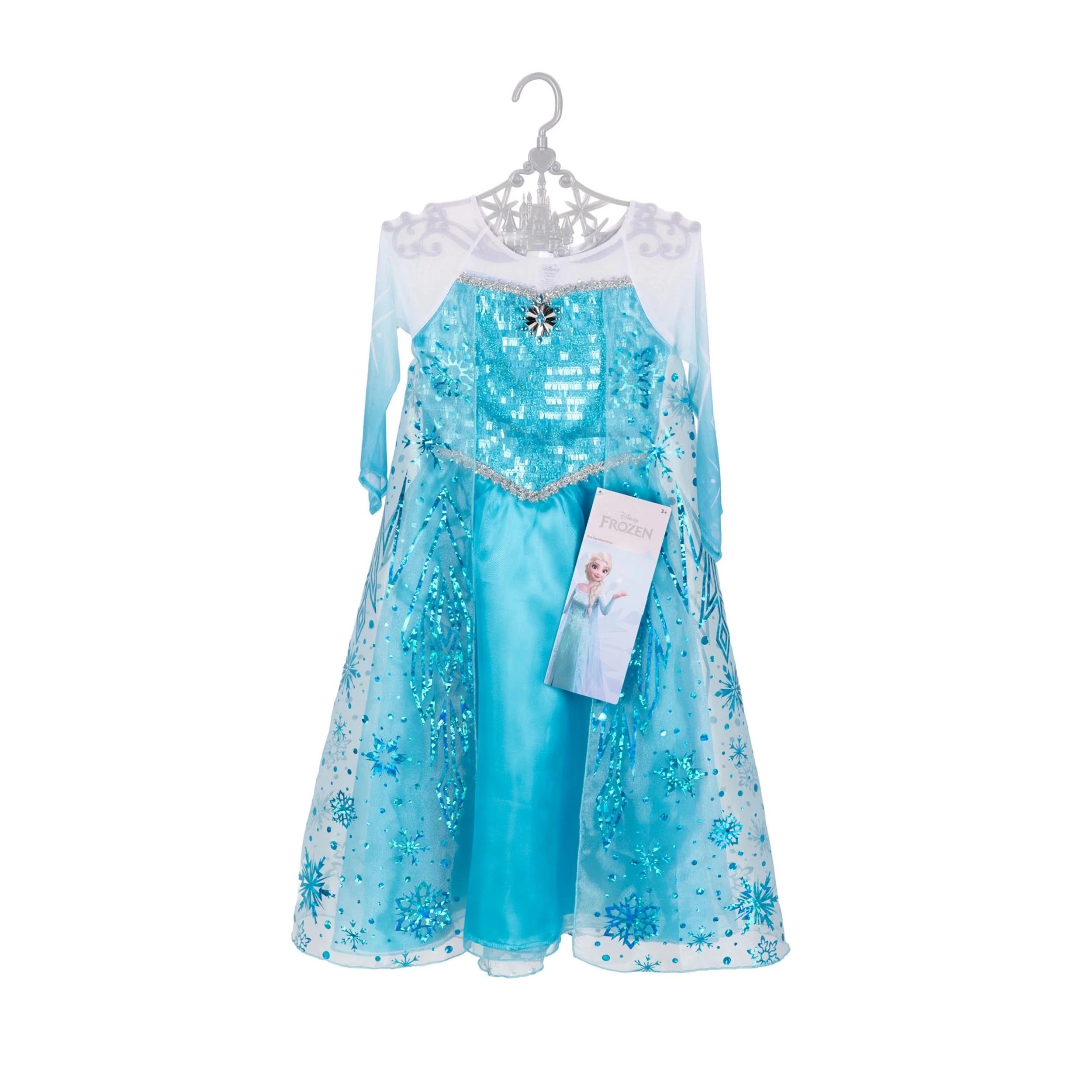 1 Disney Frozen Elsa Classic Kids Costume - Ages 4 - Blue, 1 of 3
