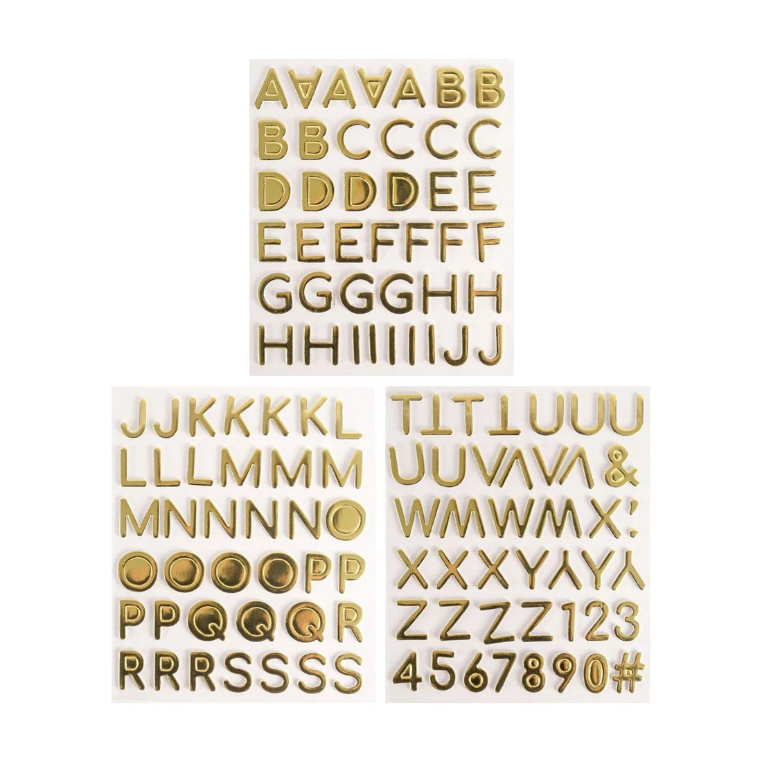 2 Foil Alphabet Stickers - Gold Look, 2 of 2