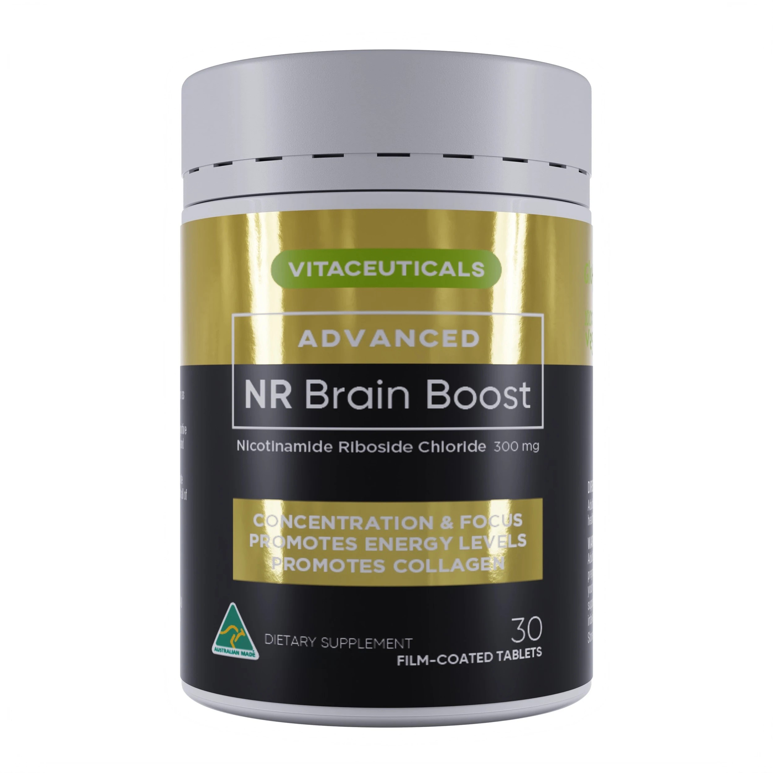 1 Vitaceuticals 30pc Advanced NR Brain Boost Energy & Cognitive Support Tablets, 1 of 4