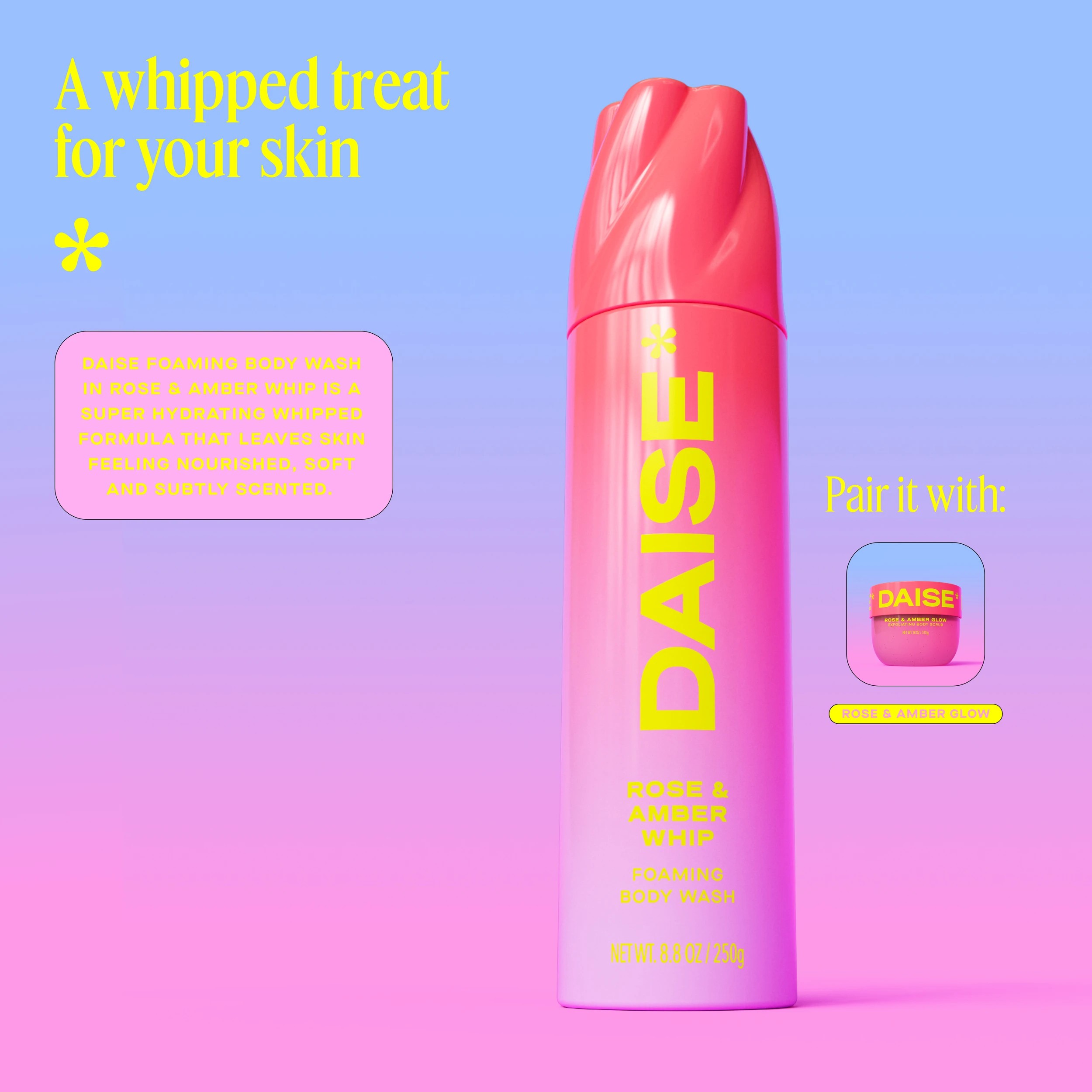 5 DAISE Foaming Body Wash 250g - Rose and Amber Whip, 5 of 8