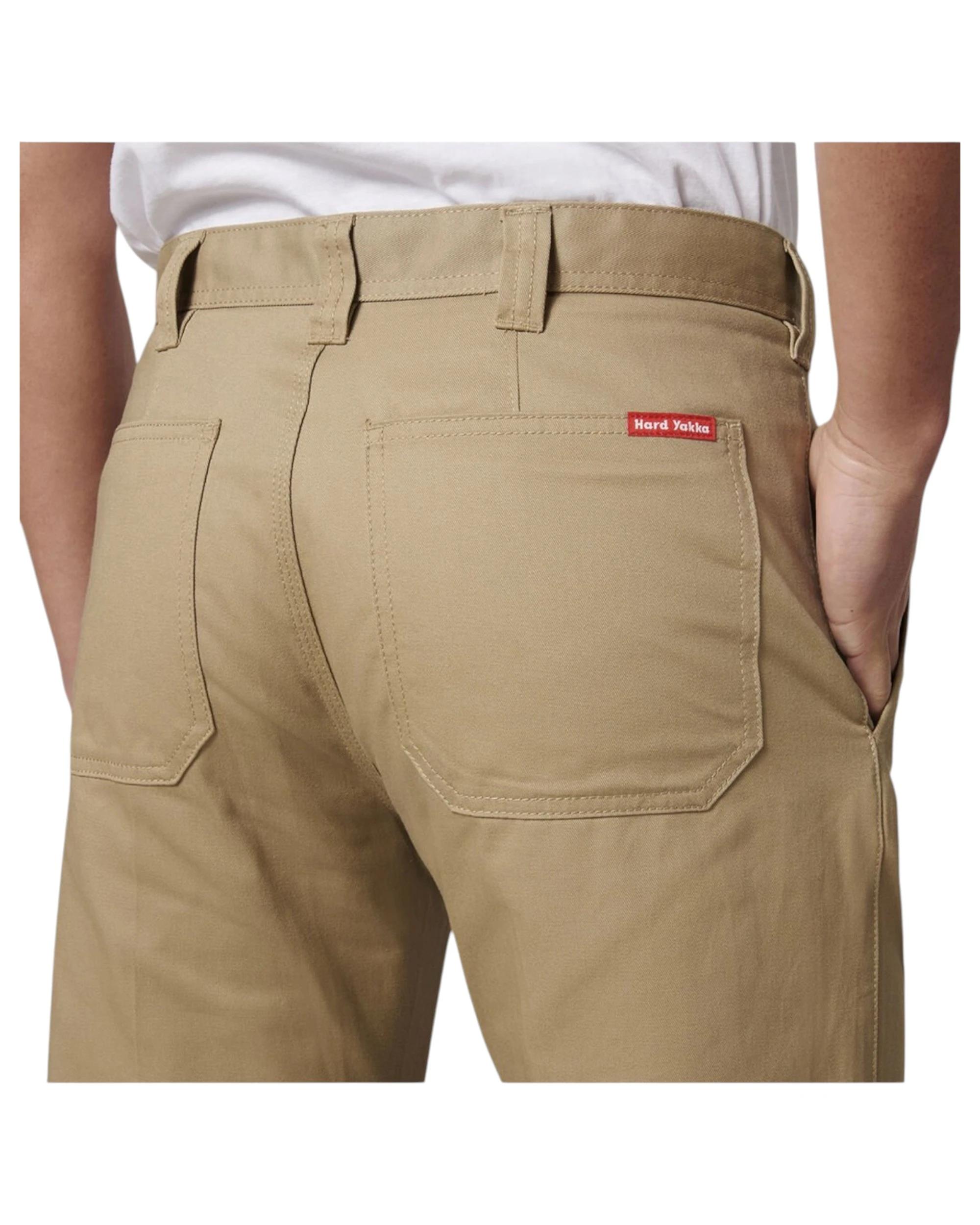 8 Hard Yakka 5 Pack Mens Drill Work Pant Cotton Pants KHAKI, 8 of 9