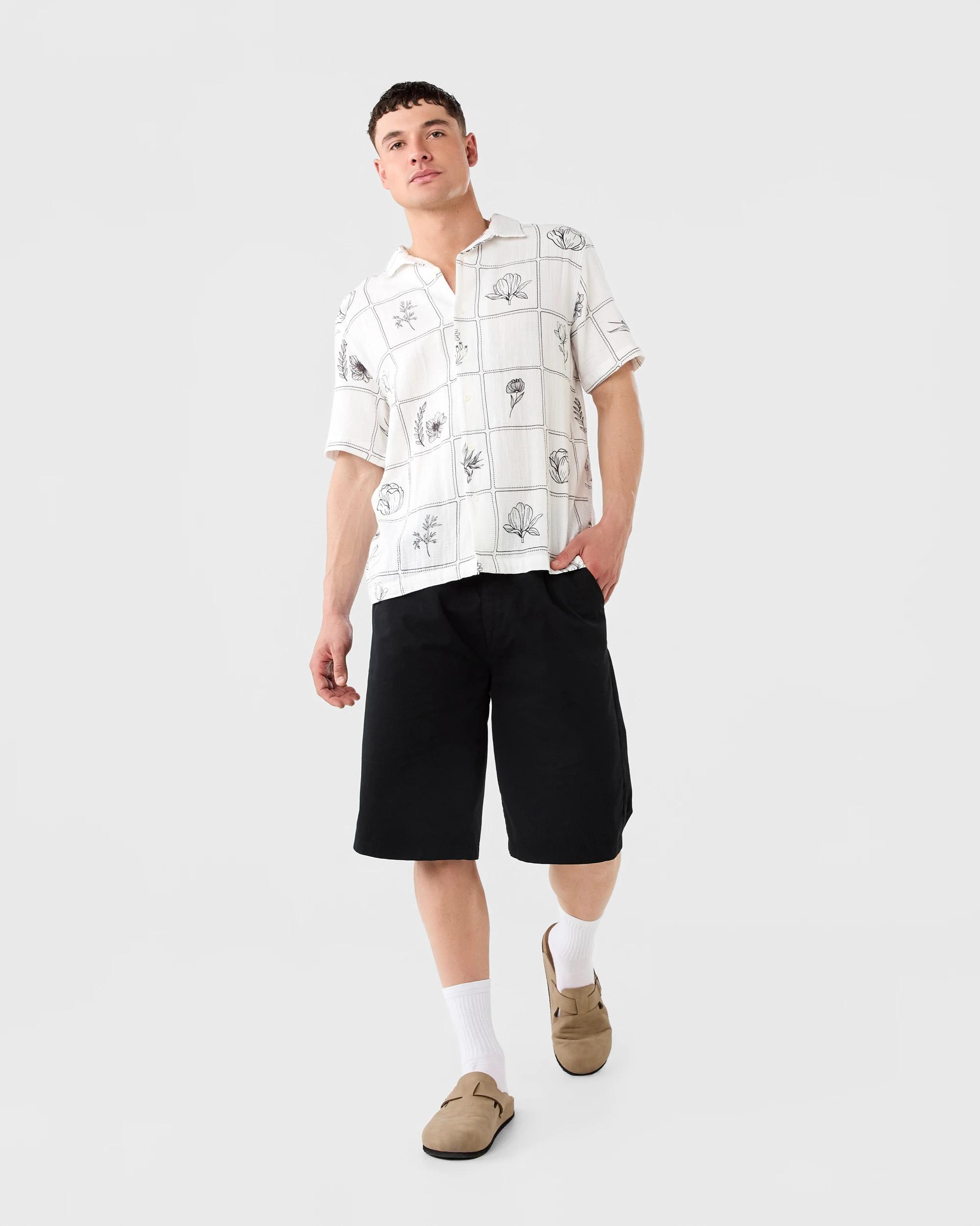 2 Short Sleeve Double Cloth Print Shirt Bge Chk, 2 of 8
