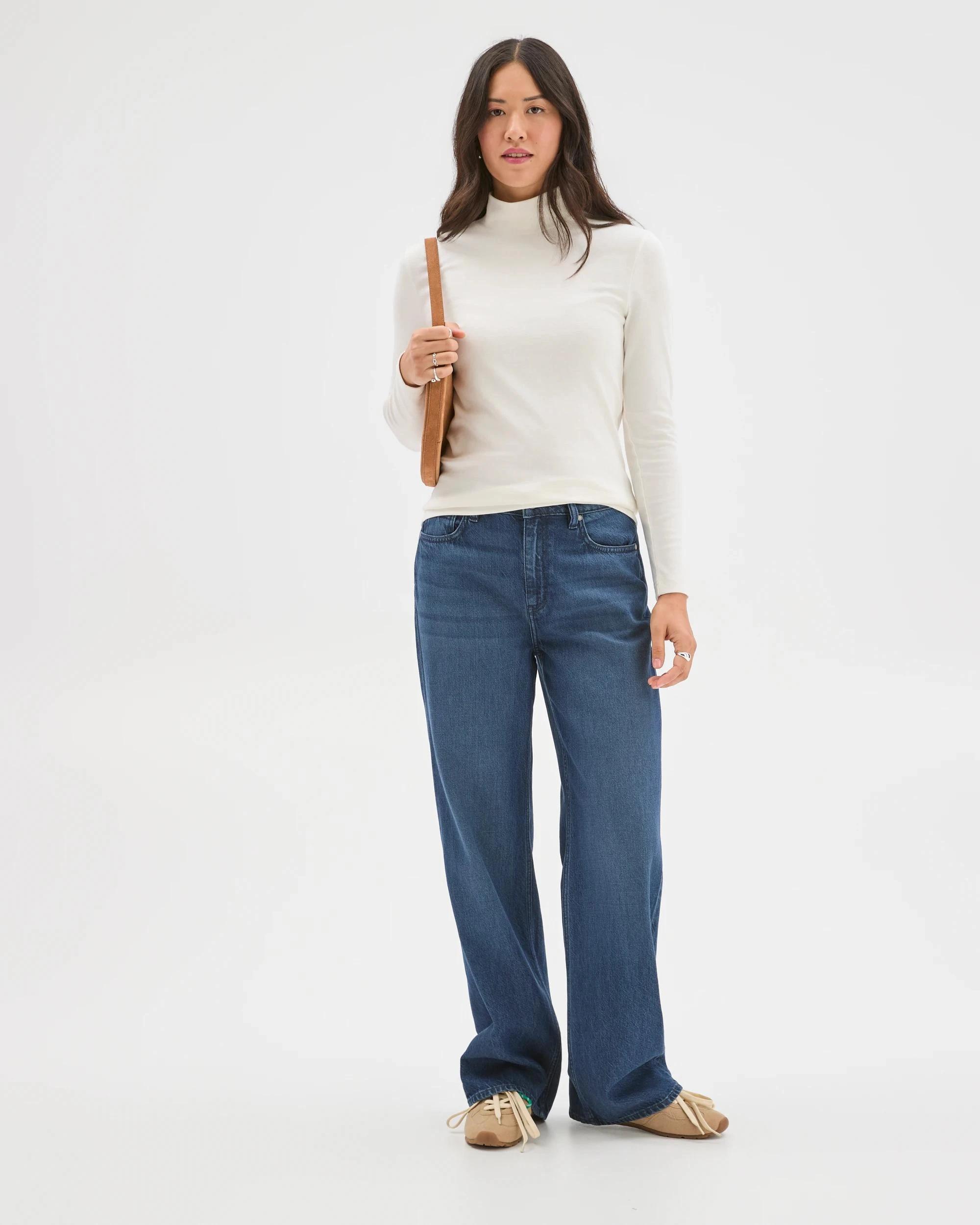 2 Target Woman Soft Touch Long Sleeve Skivvy Top CLOUD DANCER, 2 of 6