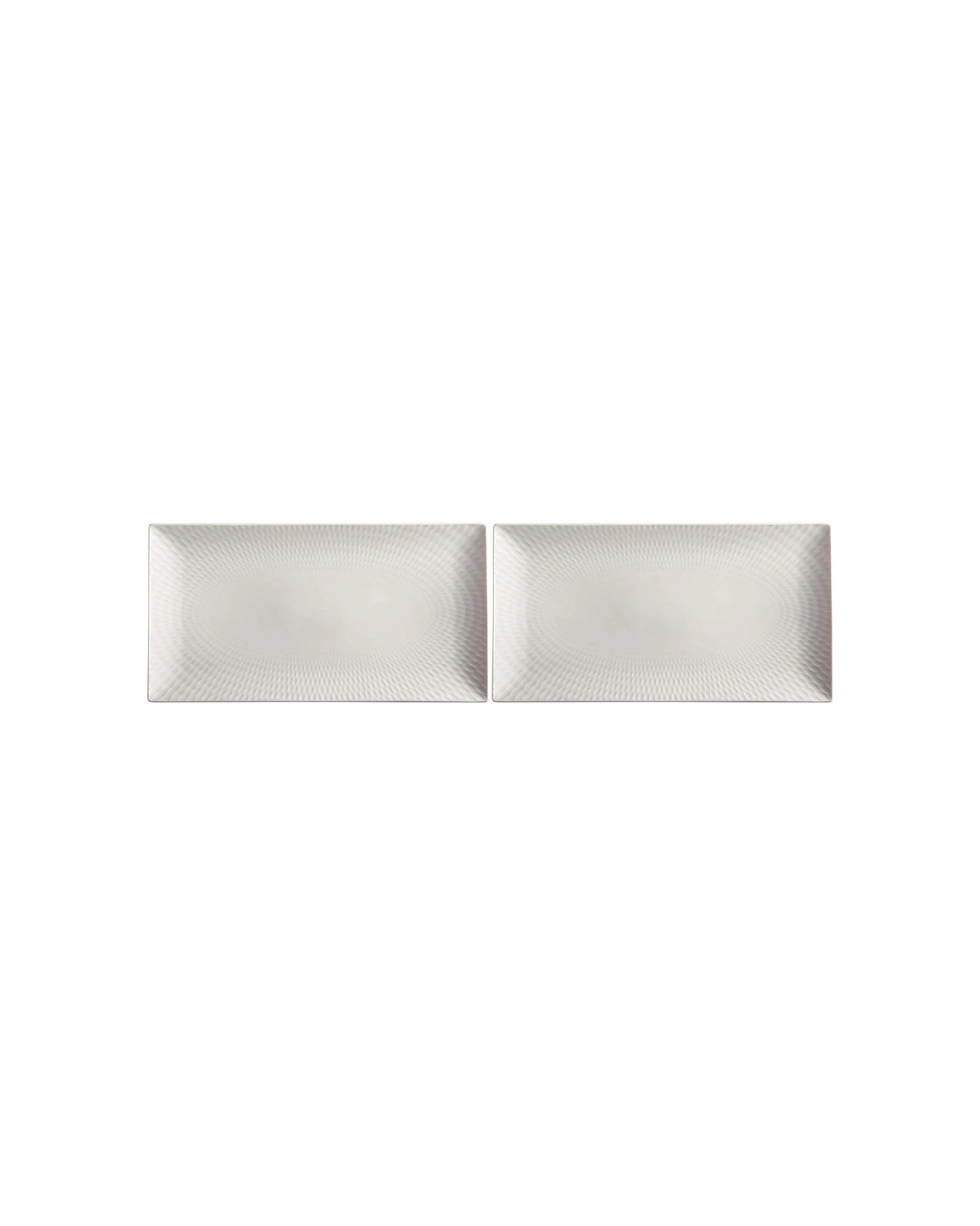 1 Maxwell & Williams 2PK White Basics Diamonds Rect Platter Porcelain 35x19cm - White, 1 of 1