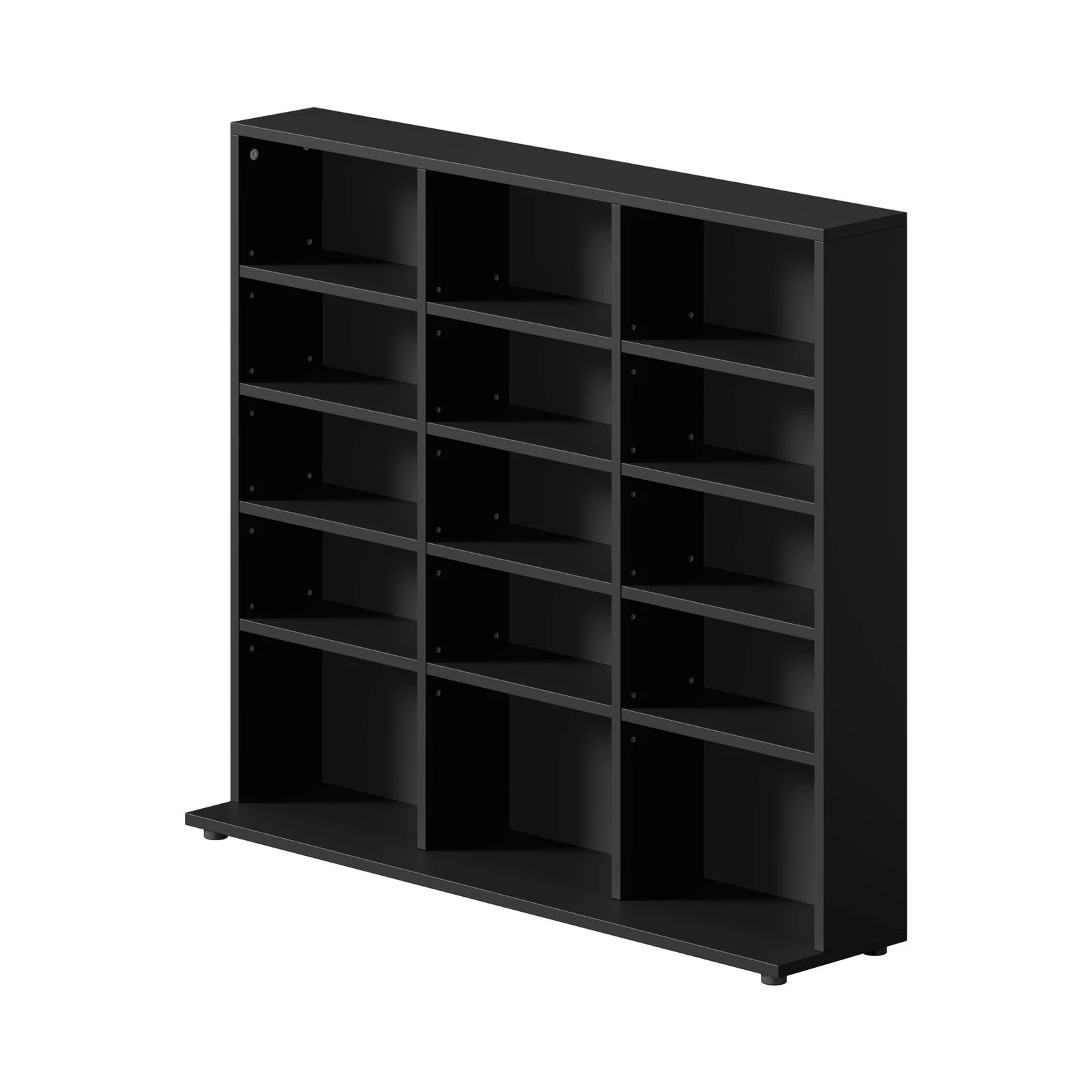 8 Oikiture Bookshelf Display Shelf Unit Bookcase CD Media Storage Rack - Black, 8 of 9
