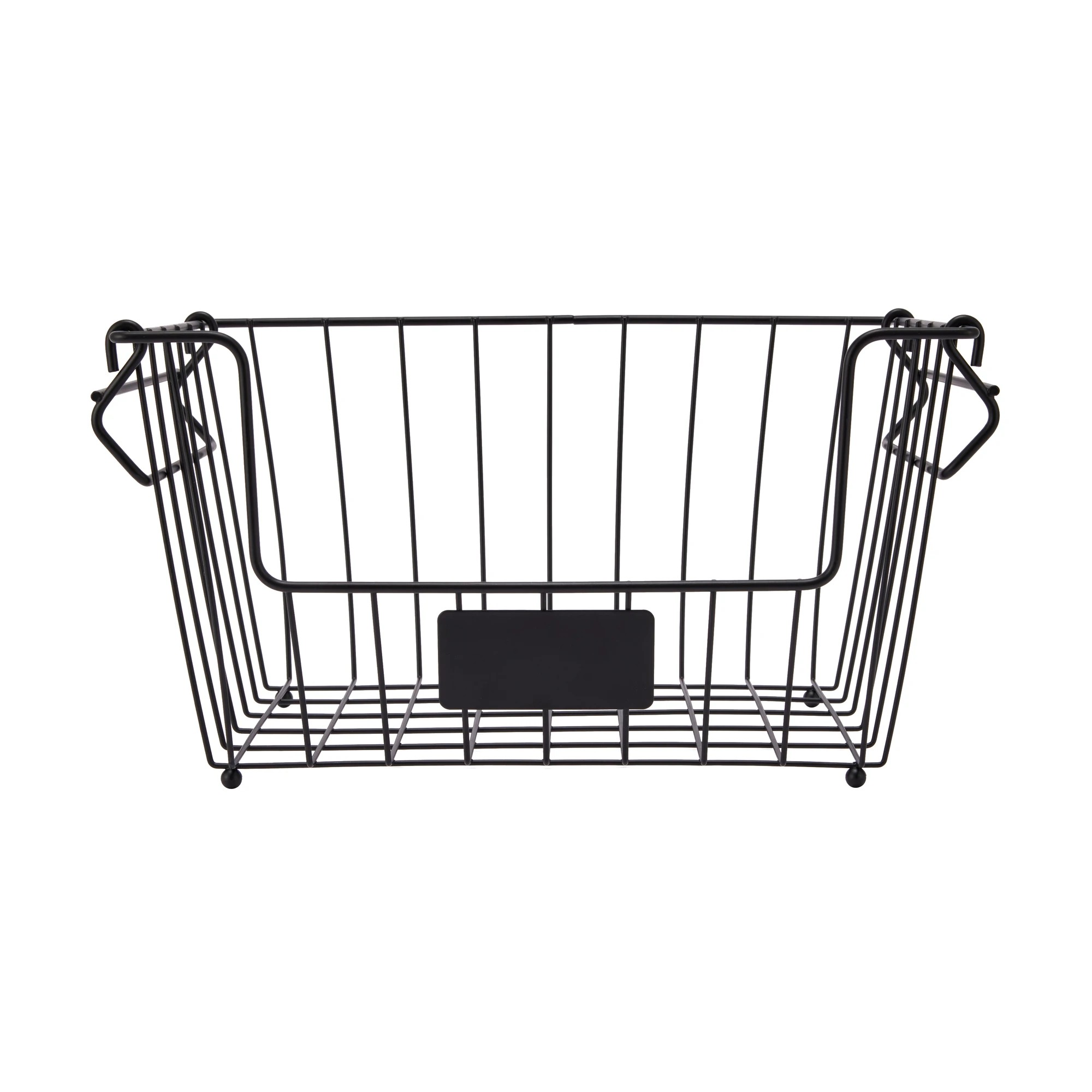 2 Stackable Blackboard Basket - Small, Black, 2 of 7