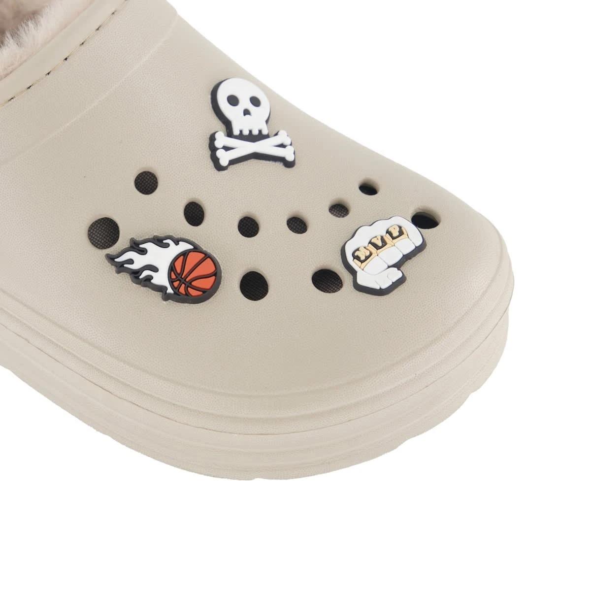 4 Senior Faux Fur Lined Clogs Stone, 4 of 4
