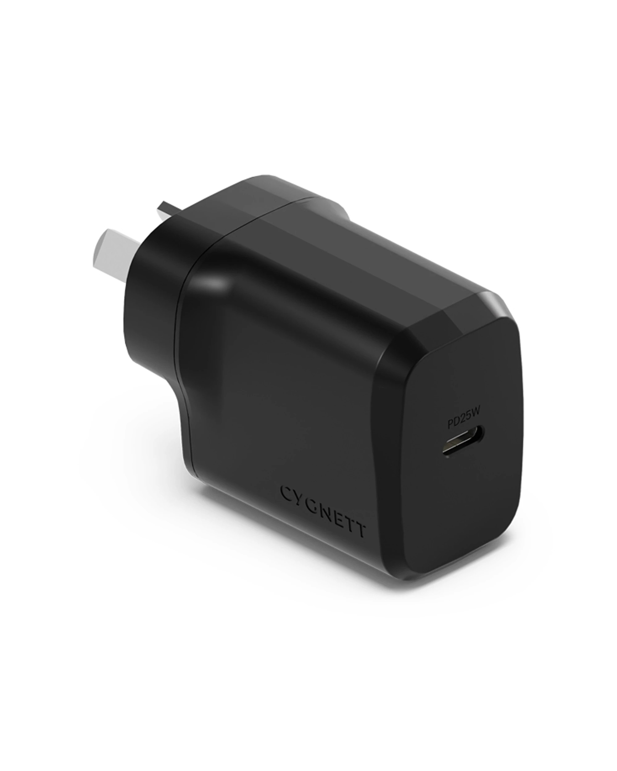 2 Cygnett 2PK PowerPlus 25W GaN USB-C Wall Samsung Charger - Black, 2 of 5