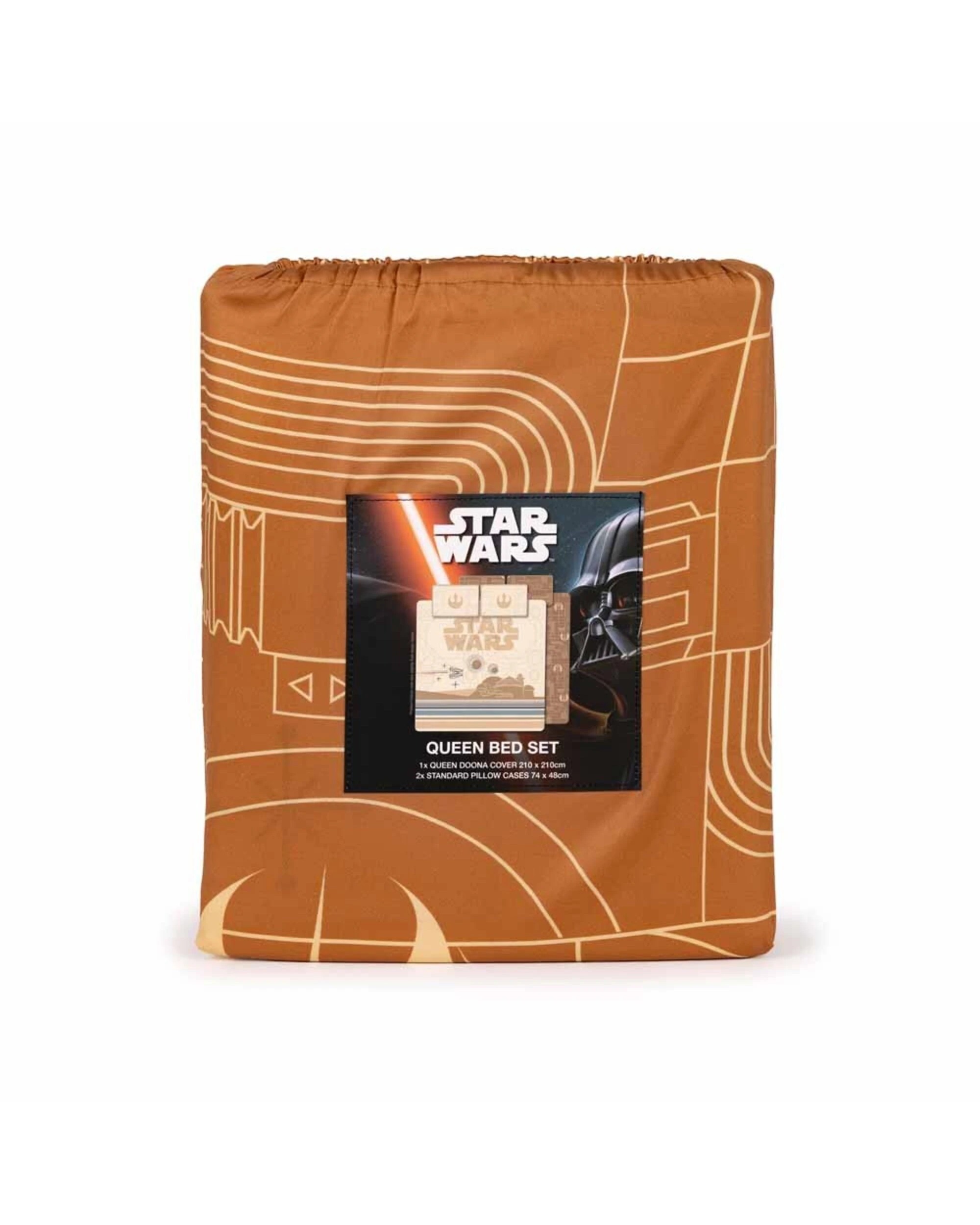 3 Star Wars - Tattooine Planet Quilt Cover Set - Queen - Brown, 3 of 4