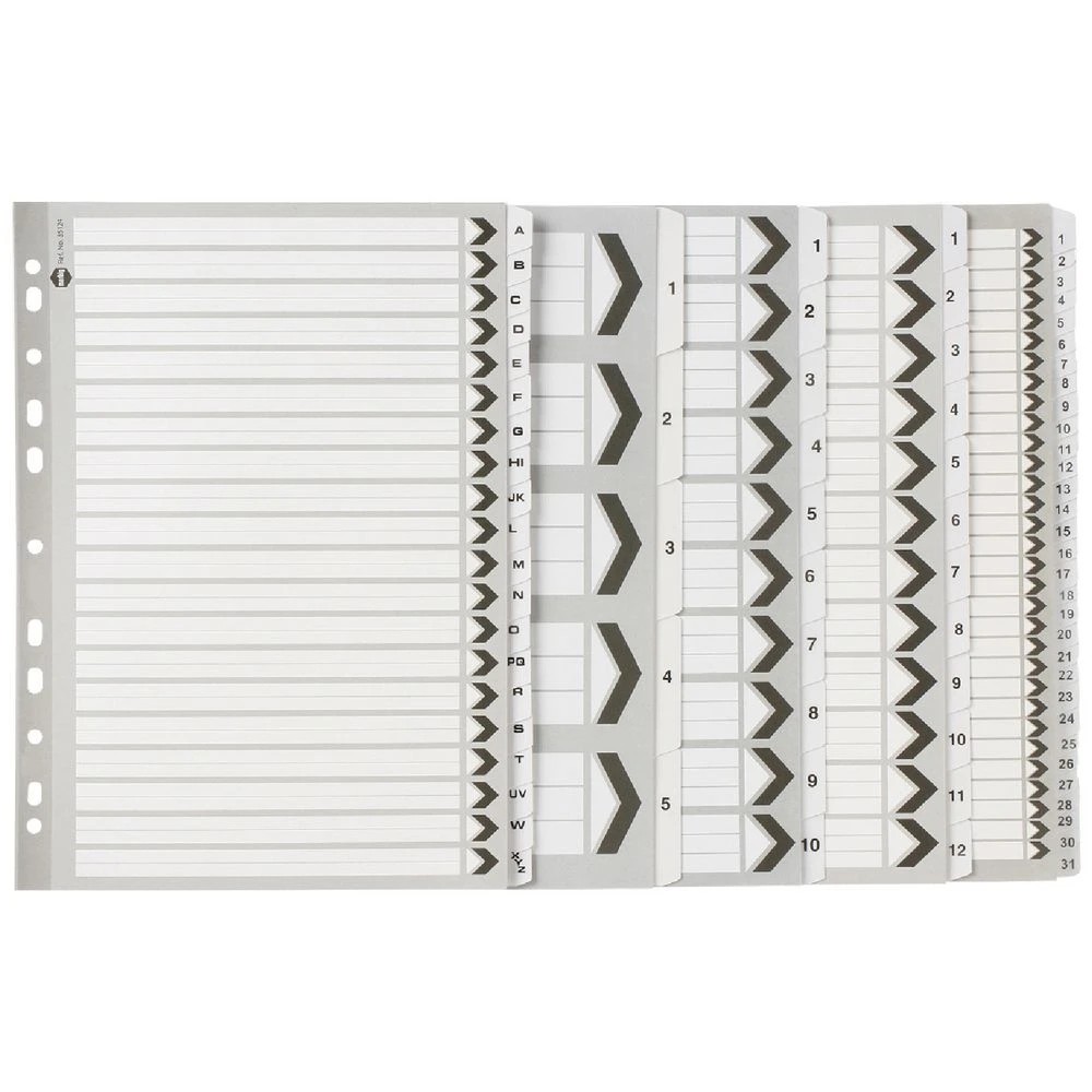 1 Marbig Reinforced A4 A-Z Tab Divider Black and White, 1 of 1