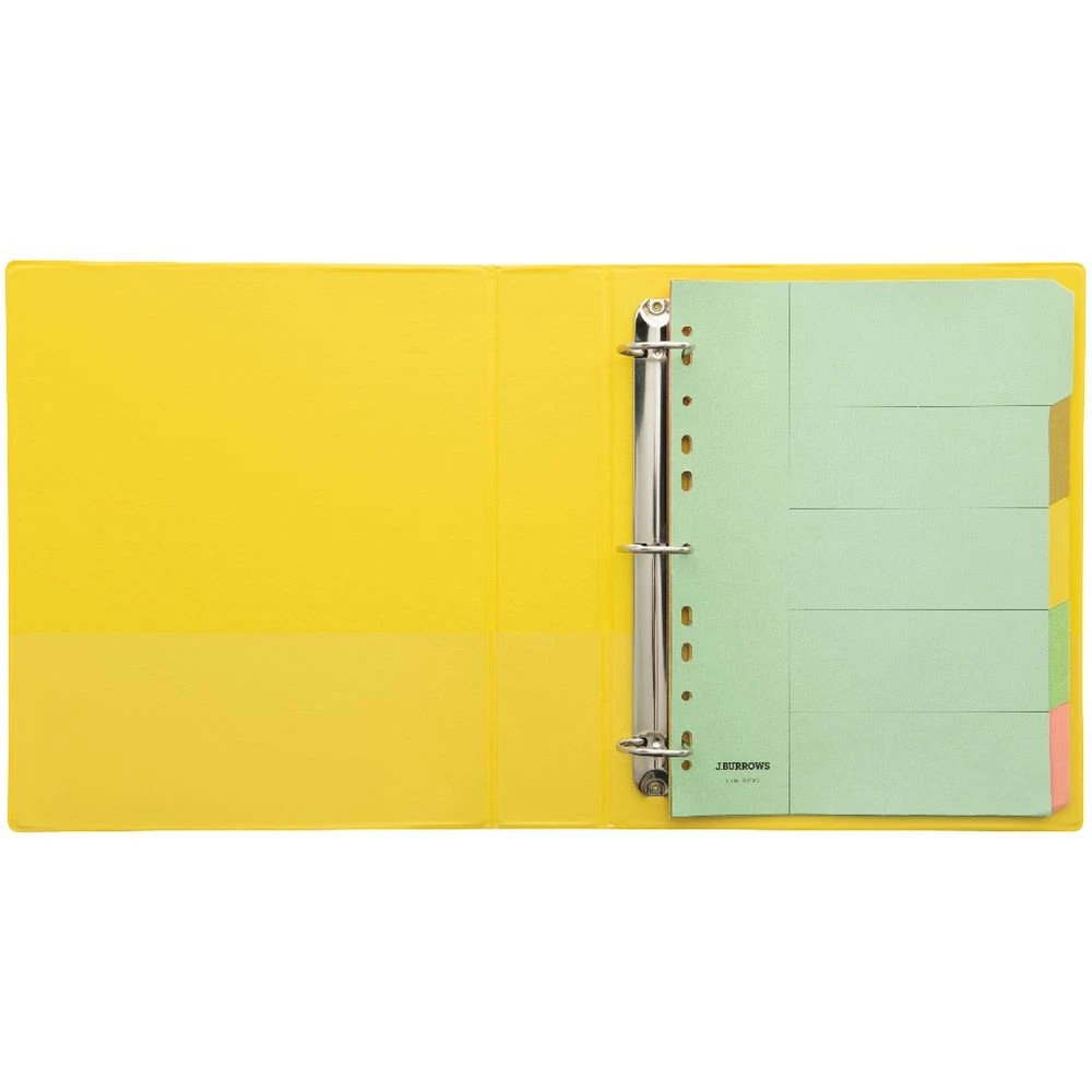 5 J.Burrows Insert Binder A4 3 D-Ring 38mm Yellow, 5 of 6