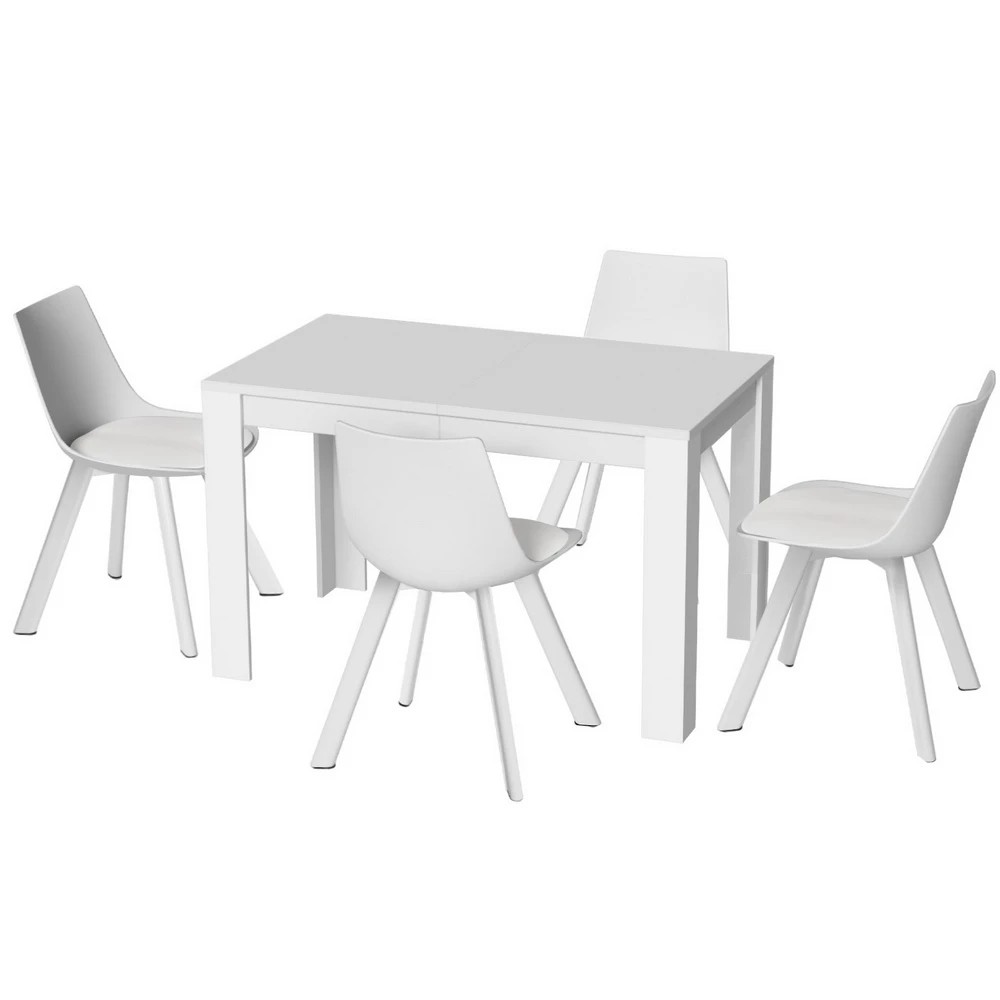 1 1 Artiss Dining Table and 4 Chairs Set Rectangle - Multi, 1 of 6