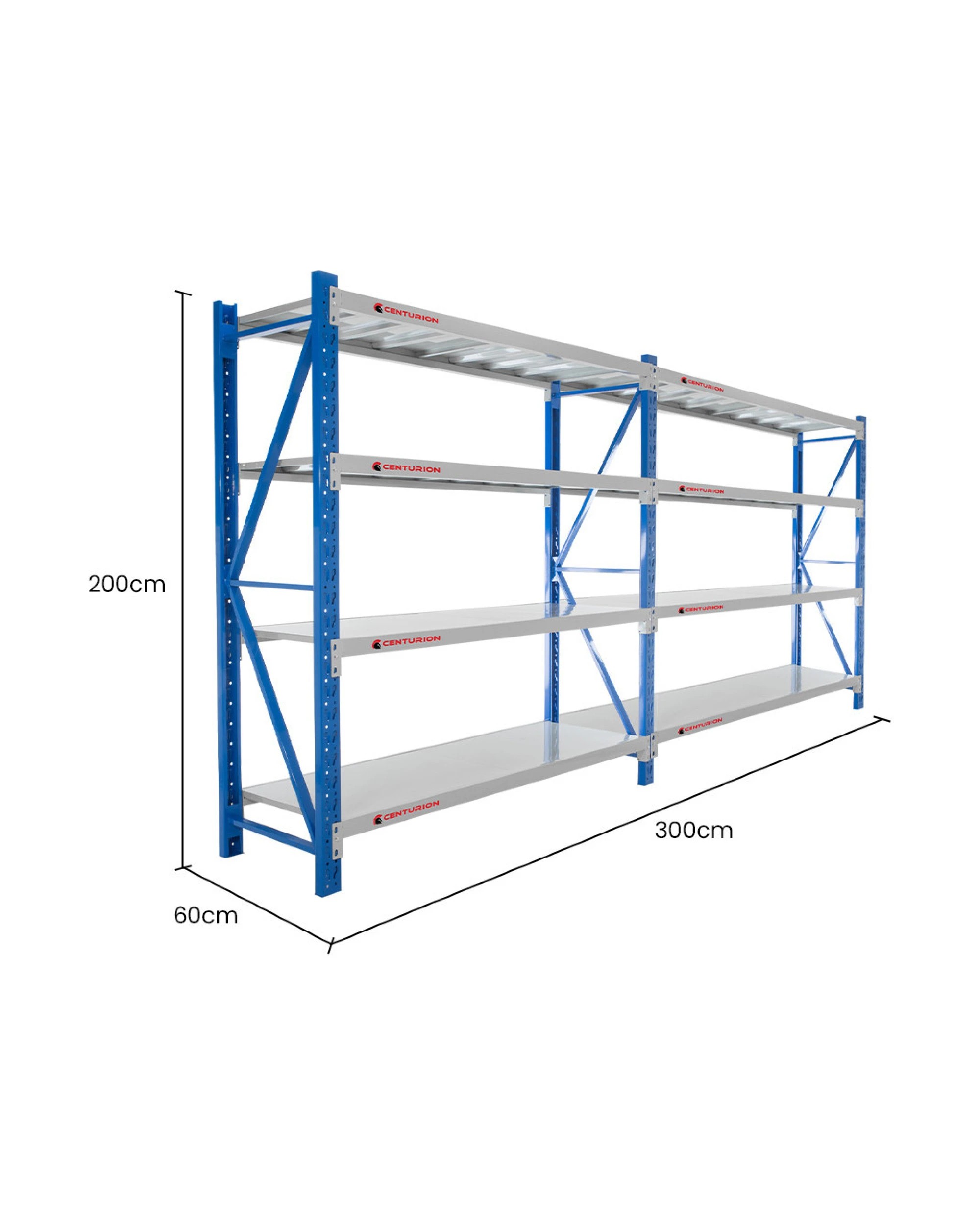 2 Centurion Pro 2 Bay 3M Wide Garage Storage Steel Rack Warehouse Long Span Shelving, 2 of 10