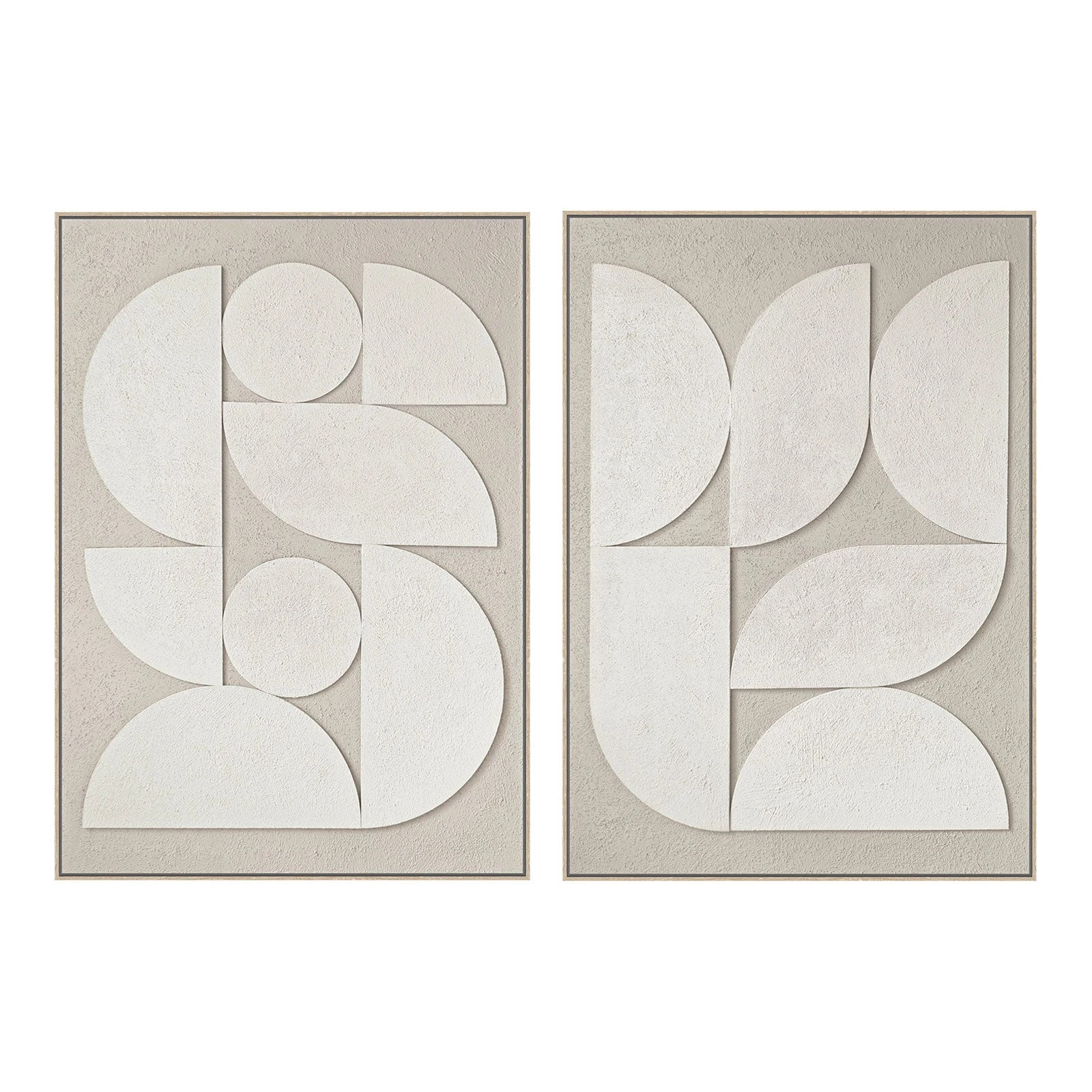 1 Moda Living Arc Bloom I & II Hand-Painted 3D Textured Canvas Wall Art Set of 2 - Multi, 1 of 9