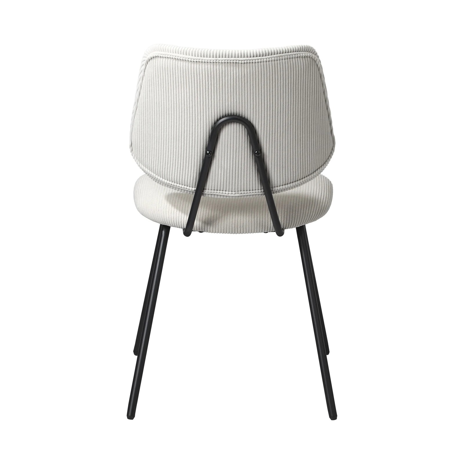 10 Oikiture 2x Dining Chair Vintage Retro Polyester Kitchen Padded Lounge
 - White, 10 of 10
