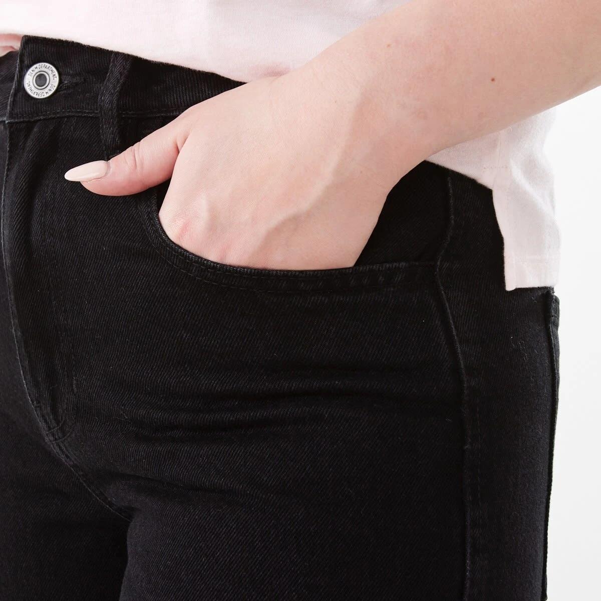 6 Barrel Leg Jeans Black Wash, 6 of 8