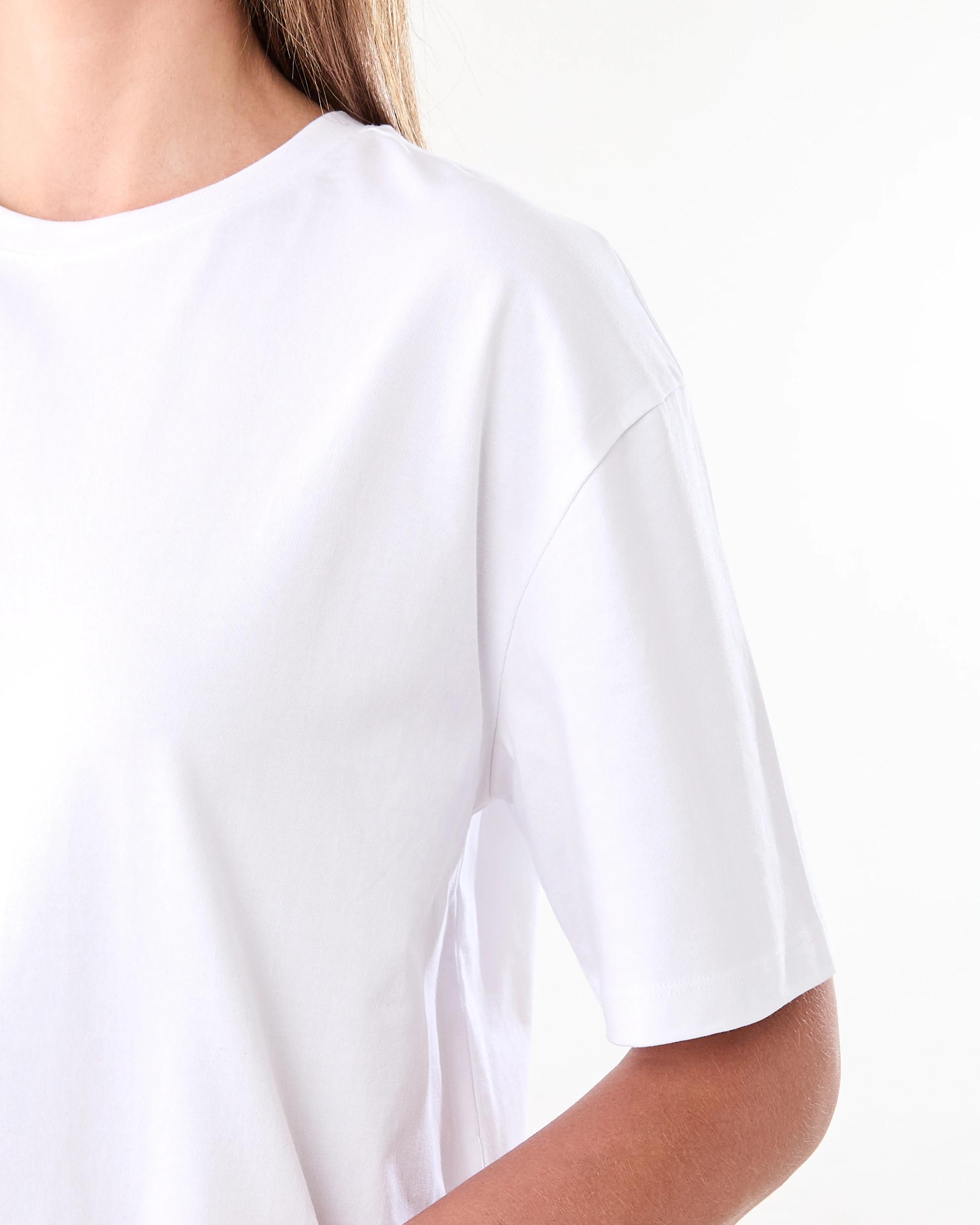 6 Short Sleeve Oversized Boyfriend T-shirt White, 6 of 6