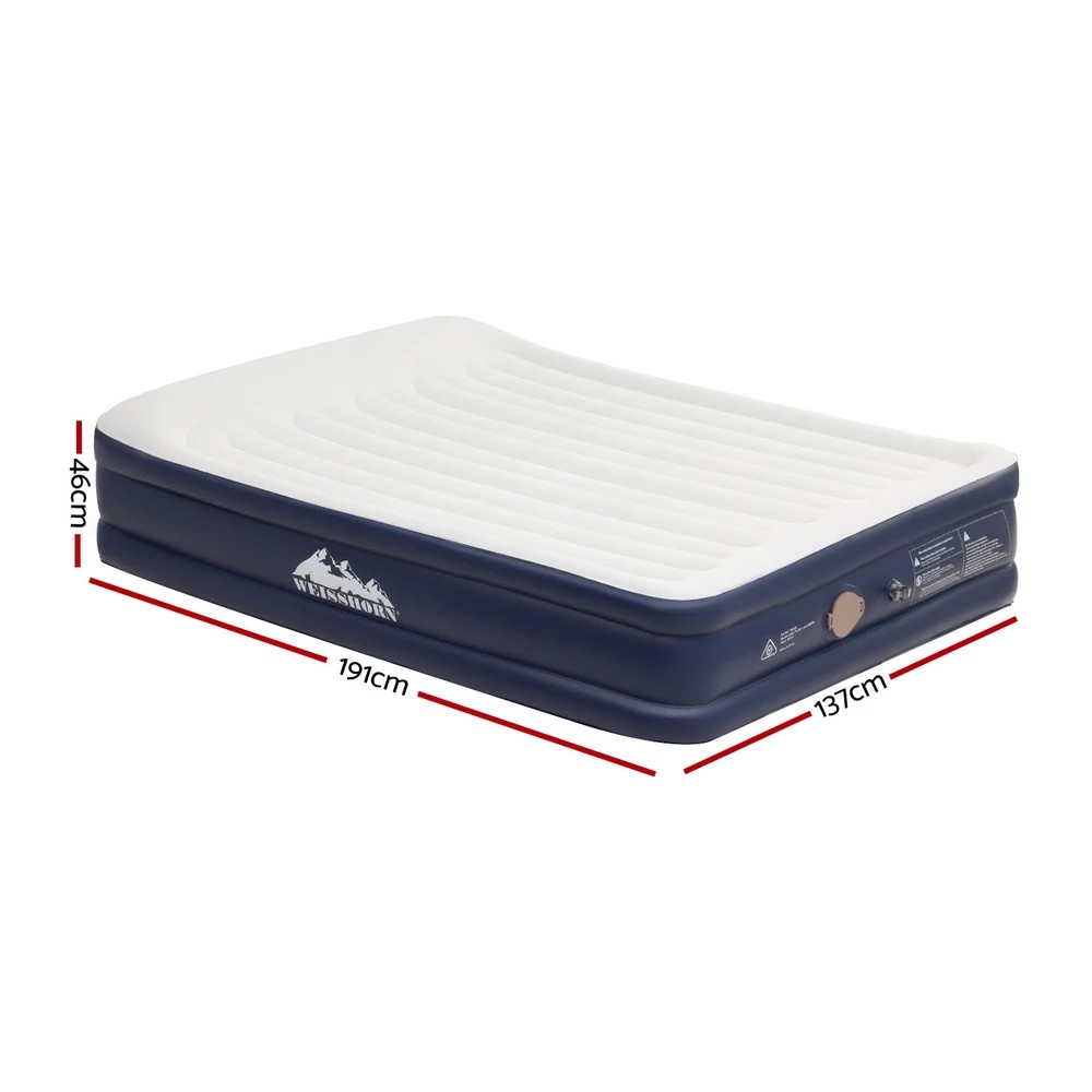 2 Weisshorn Air Mattress Double Inflatable Bed 46cm Air bed - Double Bed - Multi, 2 of 6