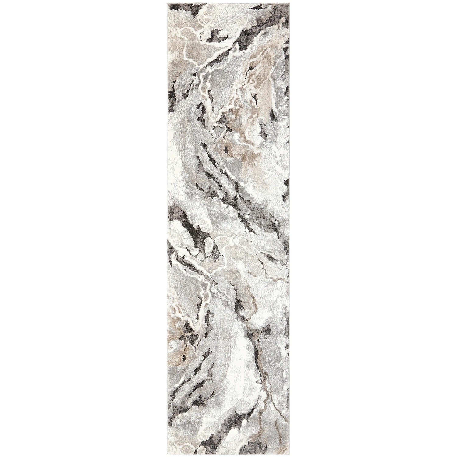 2 Common Ground Rugs Stonefall 222 500x80cm - Extra Large Runner Power Loomed Pet Friendly Rug - Beige, 2 of 7