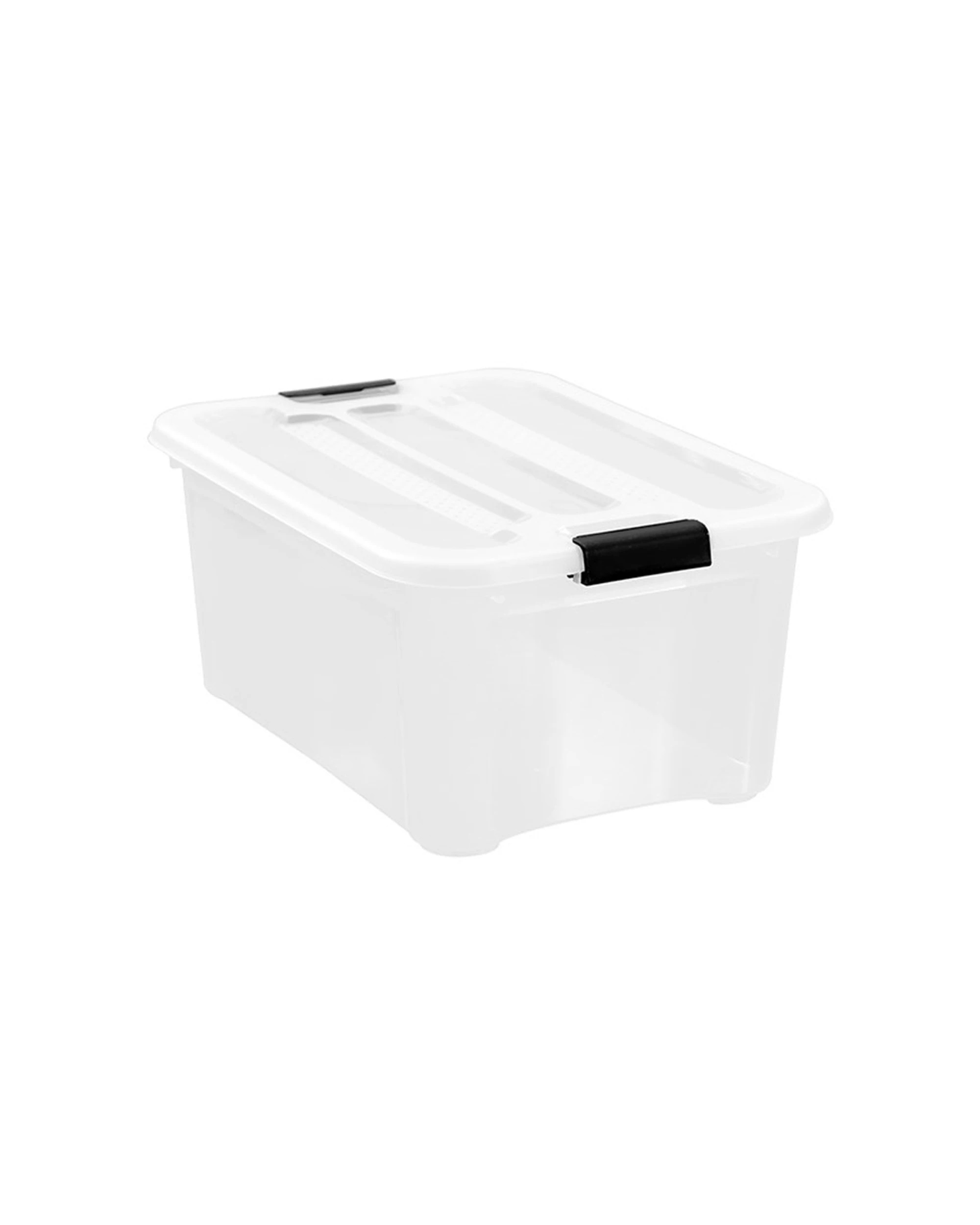 4 Boxsweden Stow Storage Organisation Container Capacity Stackable Design 15L - Clear, 4 of 7