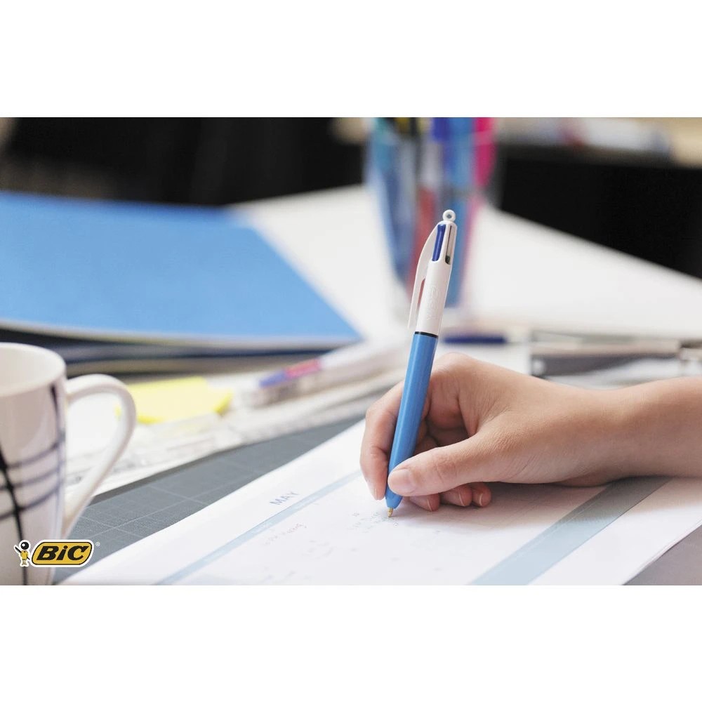 5 BIC 4 Colours Retractable Ballpoint Pens 1mm 2 Pack, 5 of 6