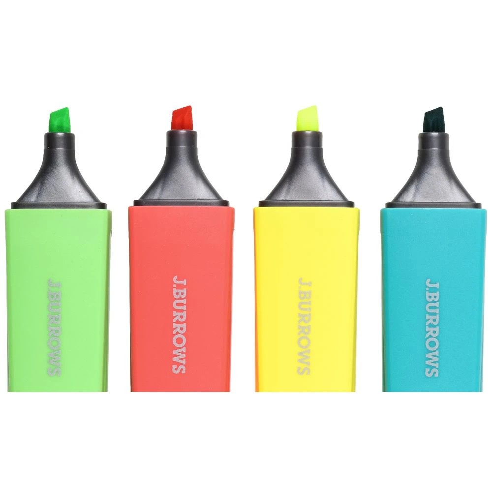 3 J.Burrows Chisel Highlighters Brights 4 Pack, 3 of 3